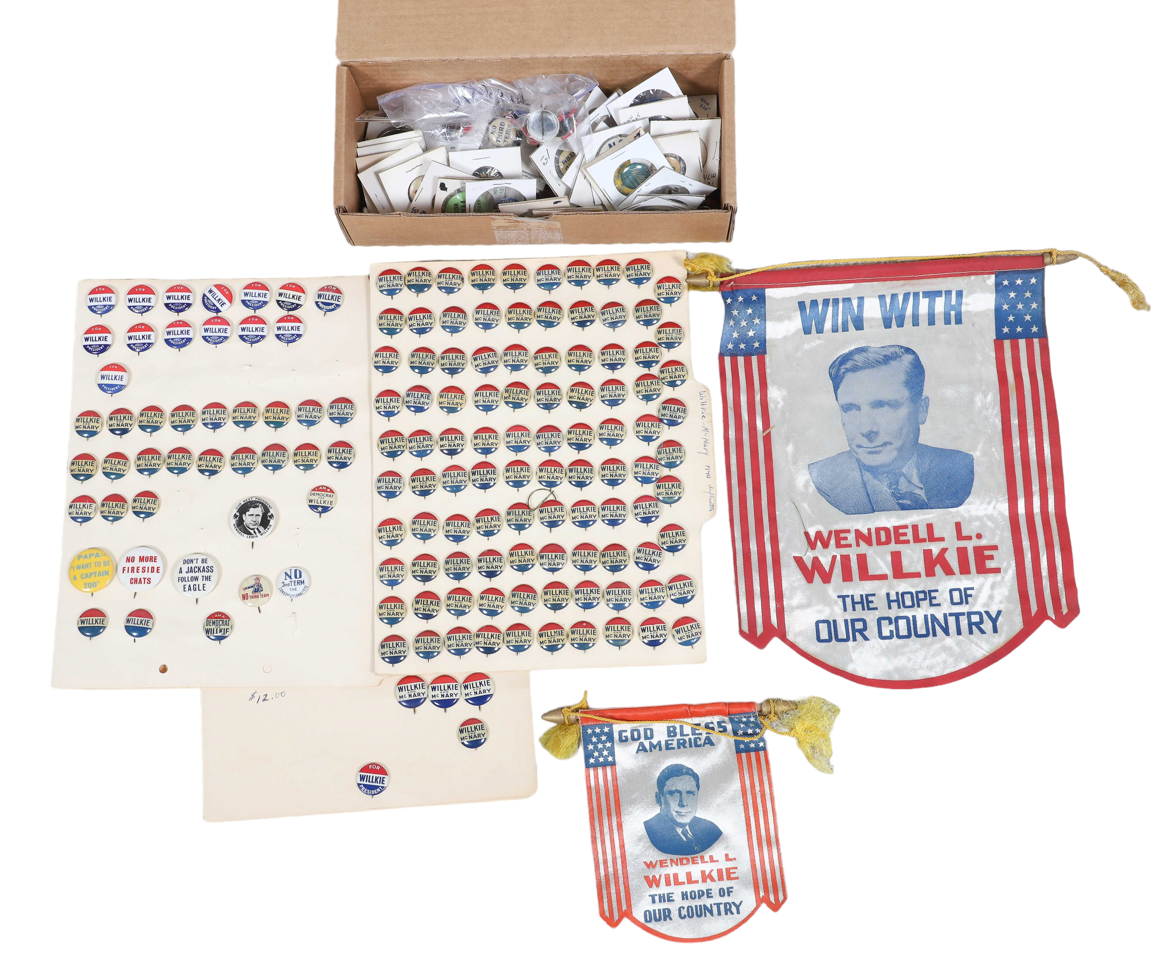 Large lot of Wendell Willkie political