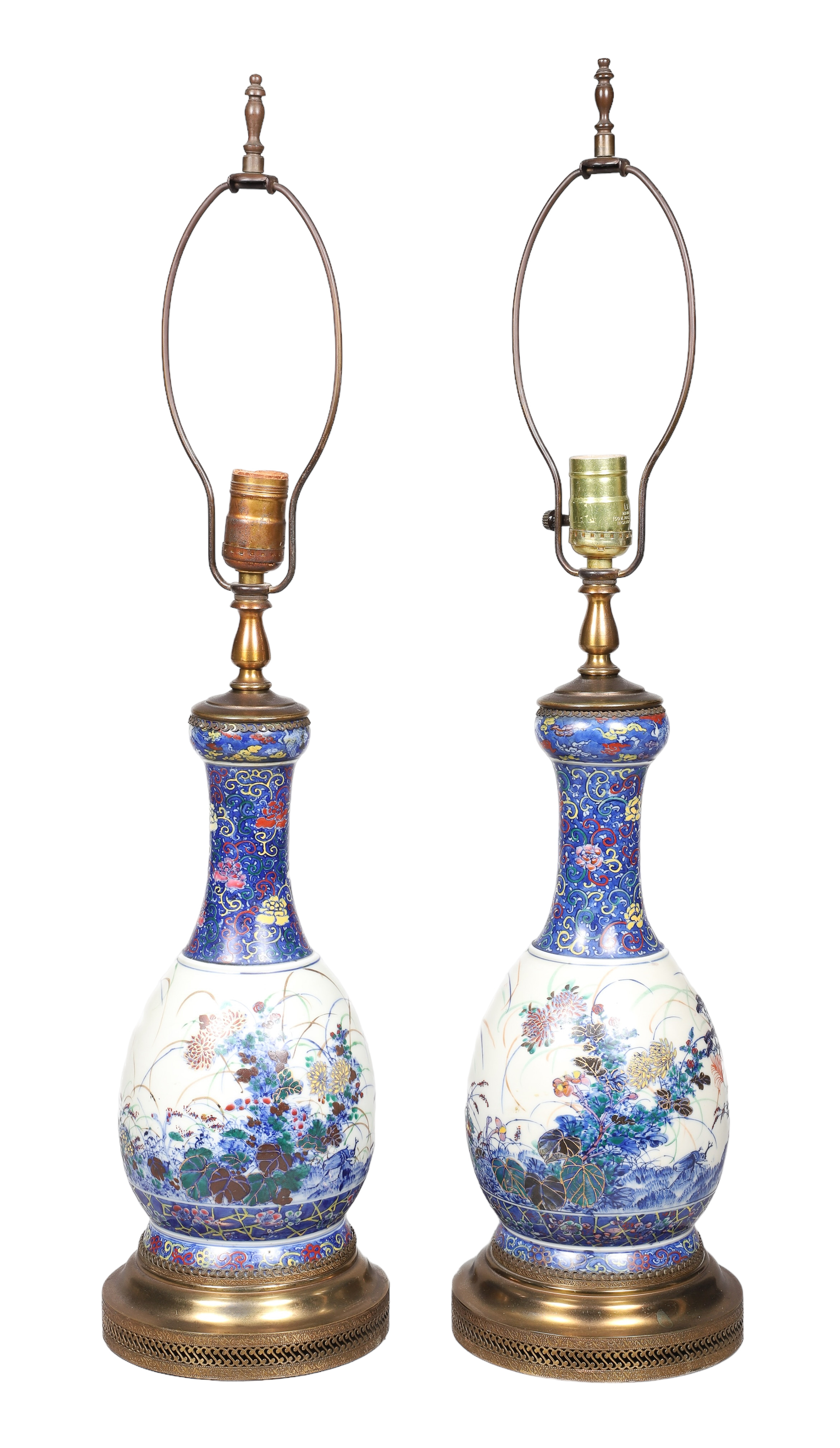 Japanese enameled vases as lamps  2e1b48