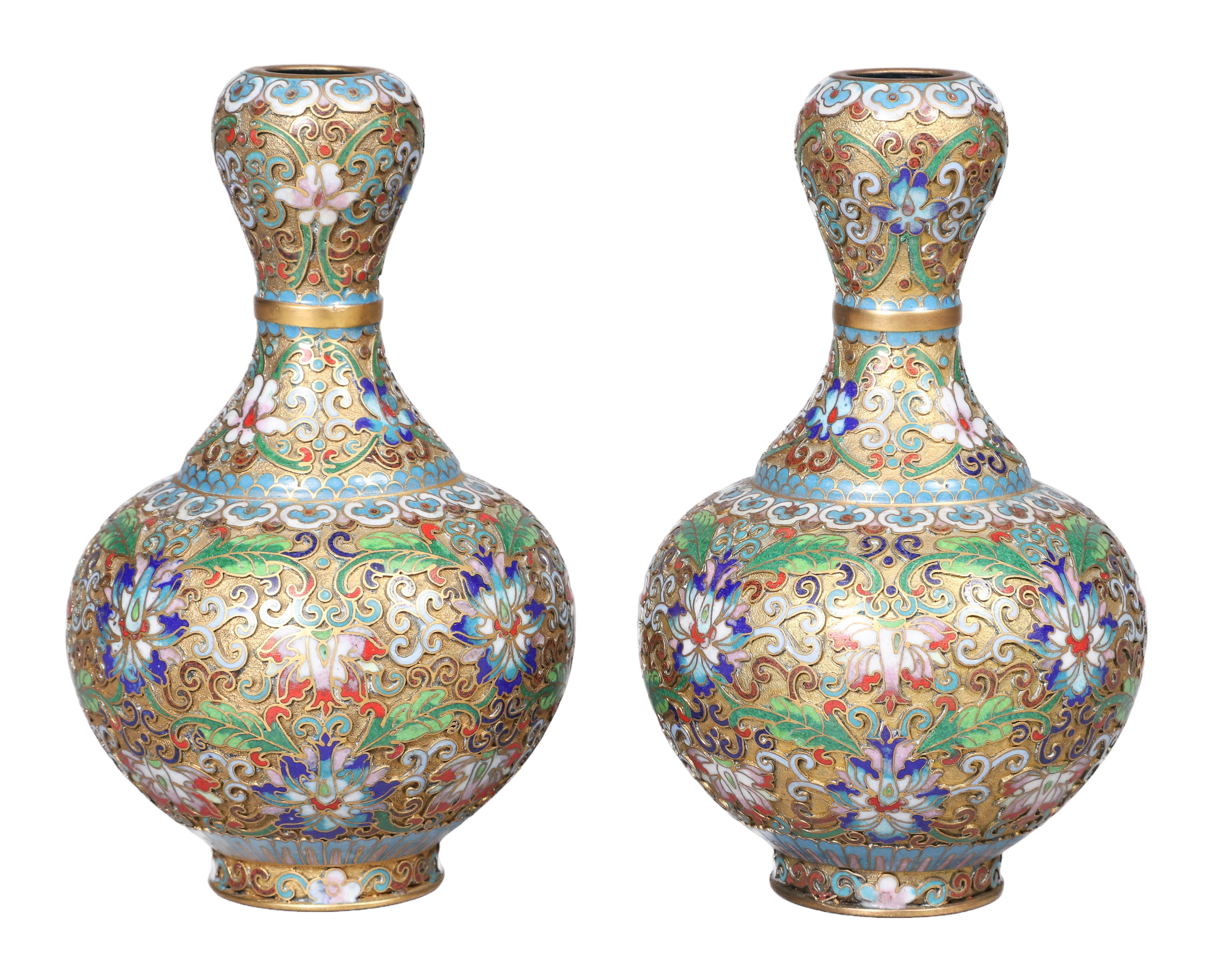 Pair of Chinese cloisonne garlic 2e1b53