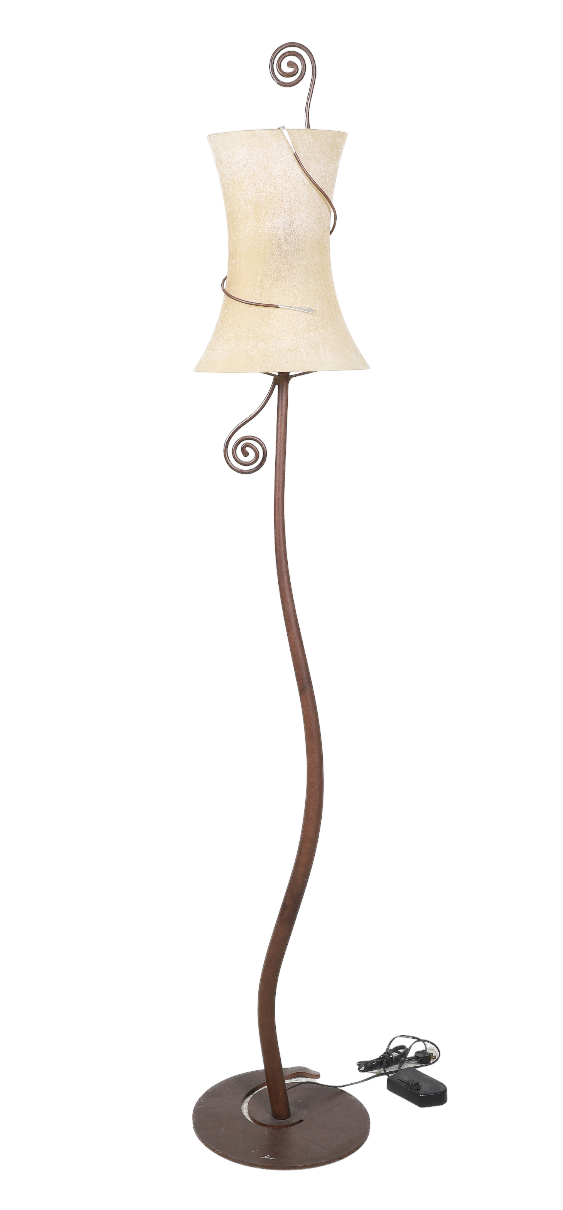 Arelco Modern Design floor lamp, scrolled