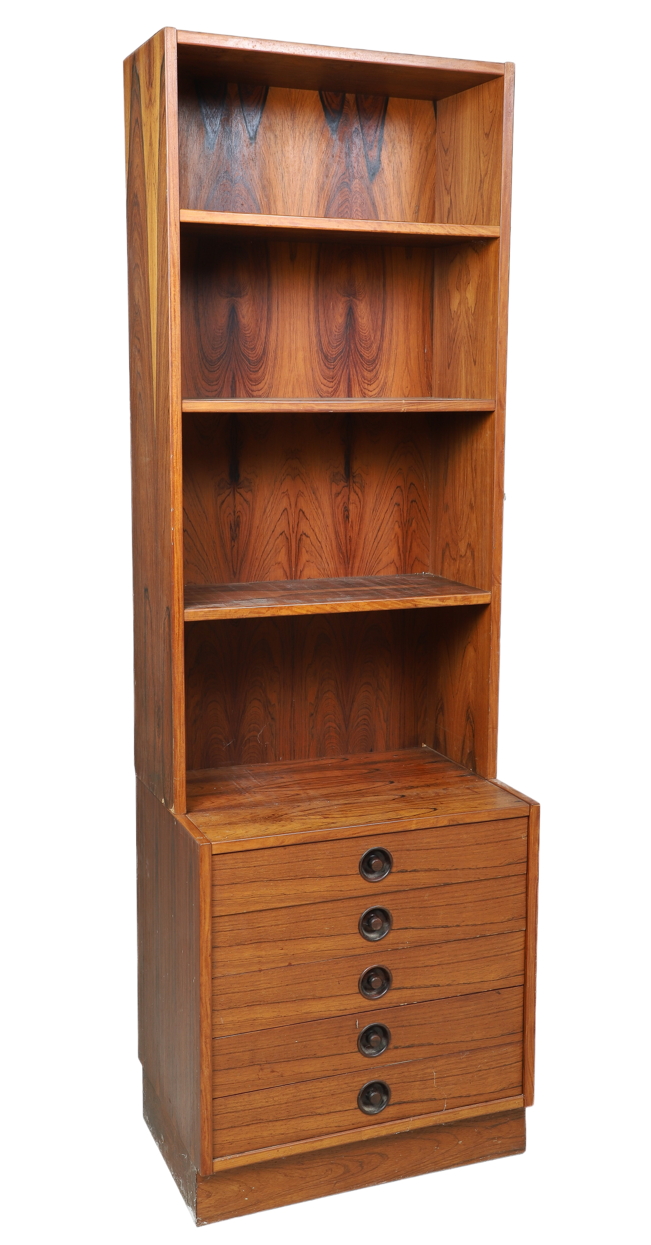 Modern Design rosewood 2-pc bookcase,