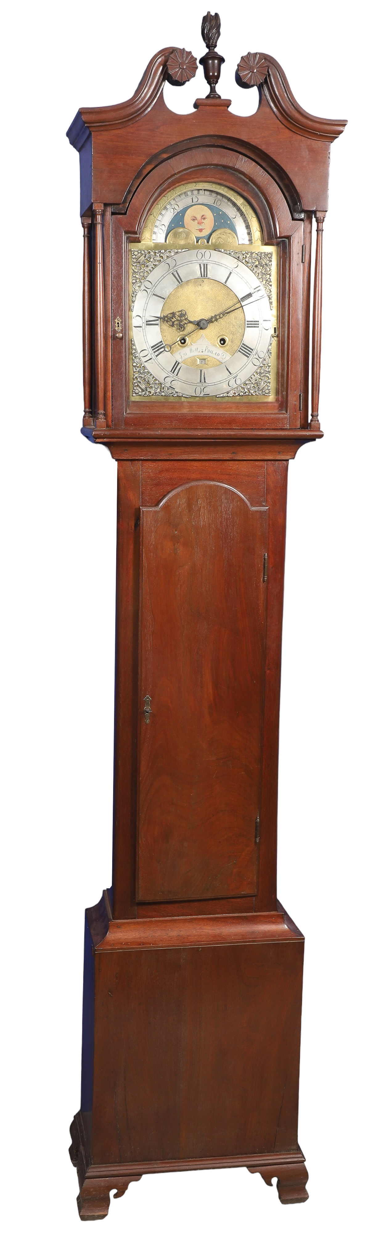 Walnut Chippendale tall case clock  2e1bfd