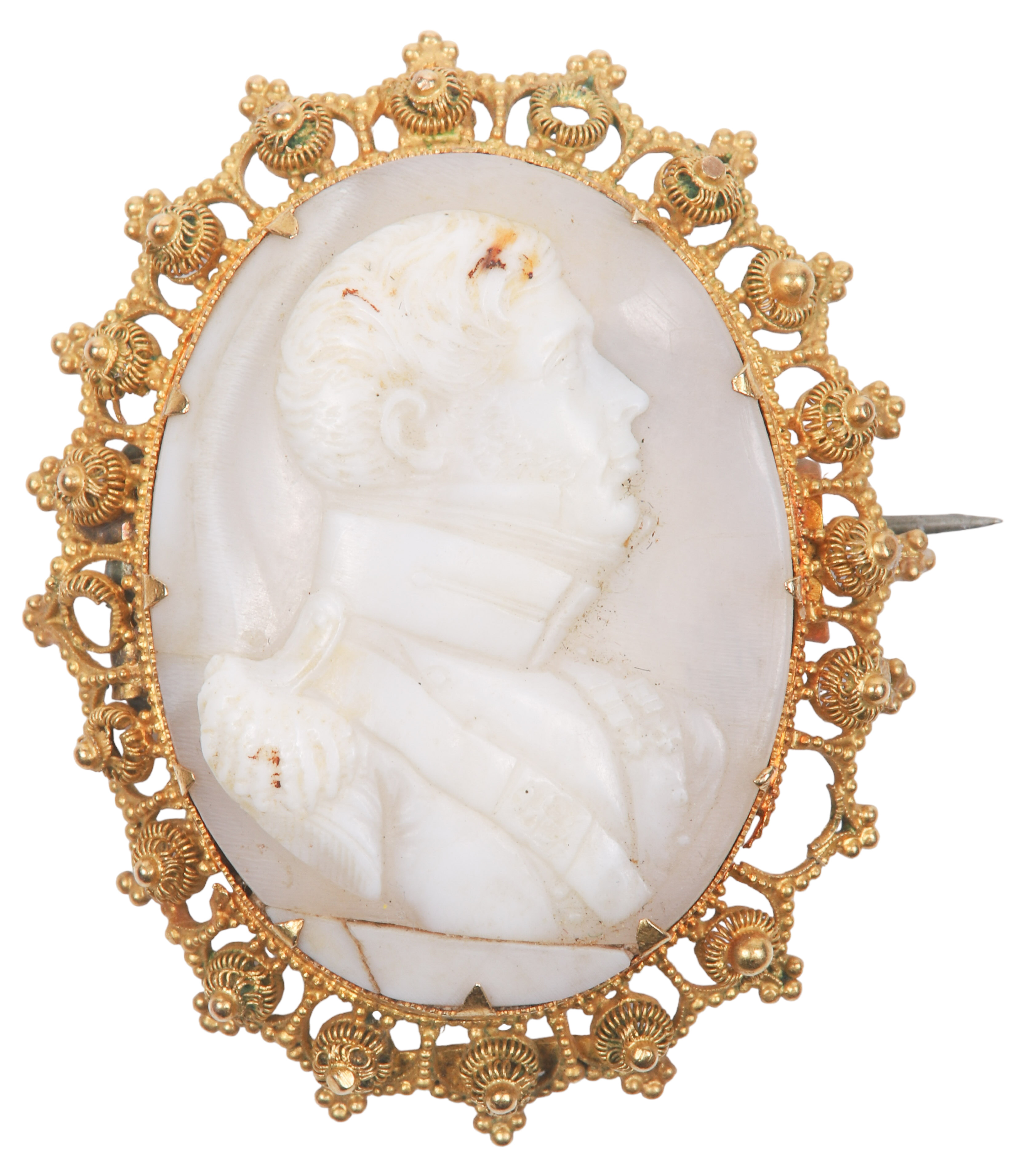 Shell carved cameo of King Charles 2e1c0d