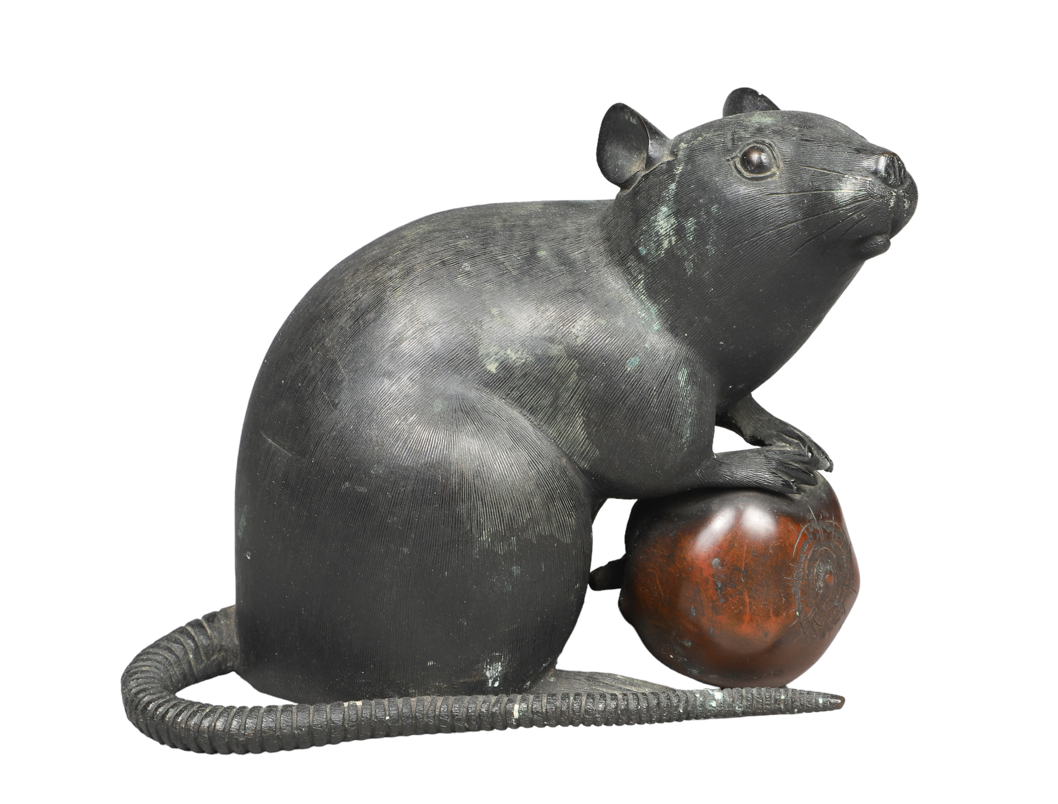 Japanese Meiji bronze rat with 2e1c65