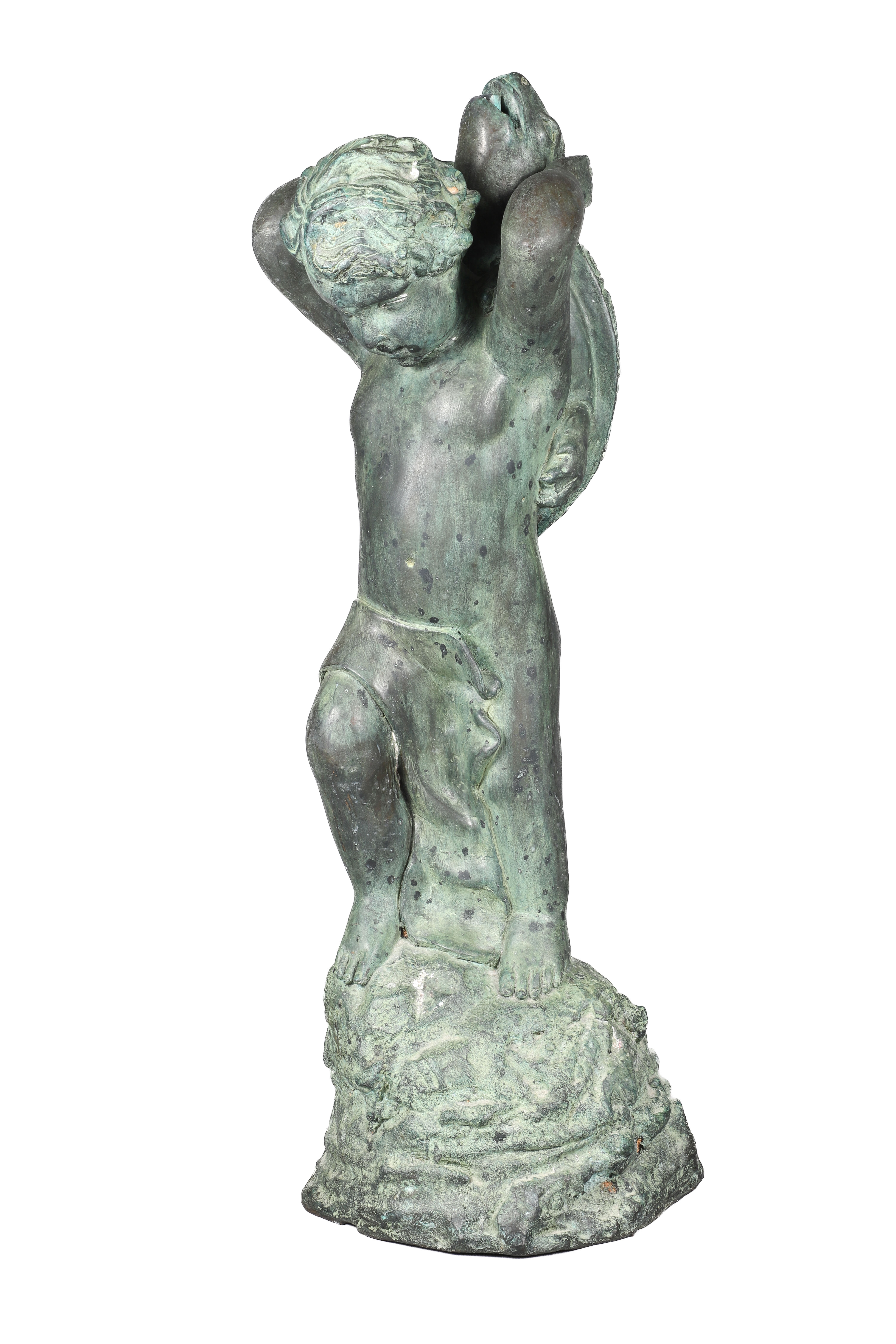Patinated Bronze figural fountain