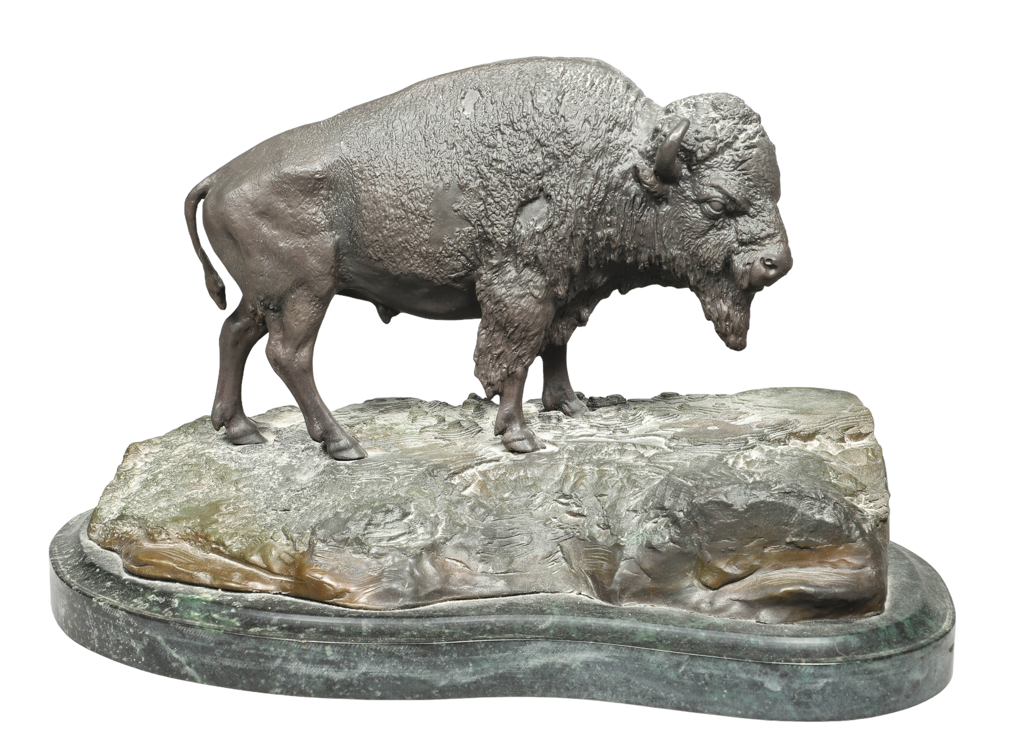 After Carl Kauba bronze buffalo 2e1c61