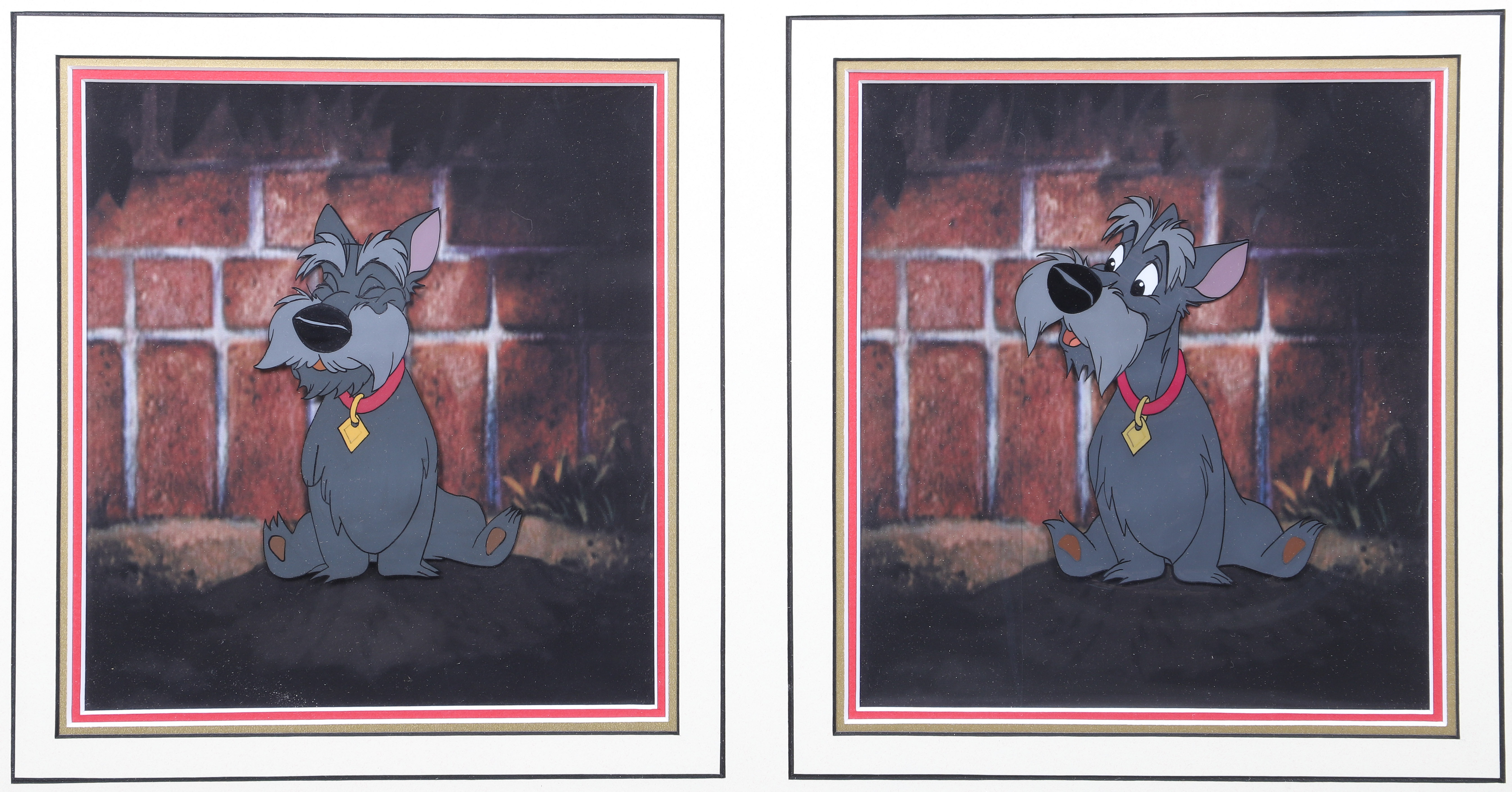 (2) Lady and the Tramp production cels