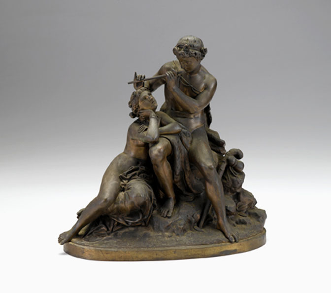 French bronze figural group  49c7d