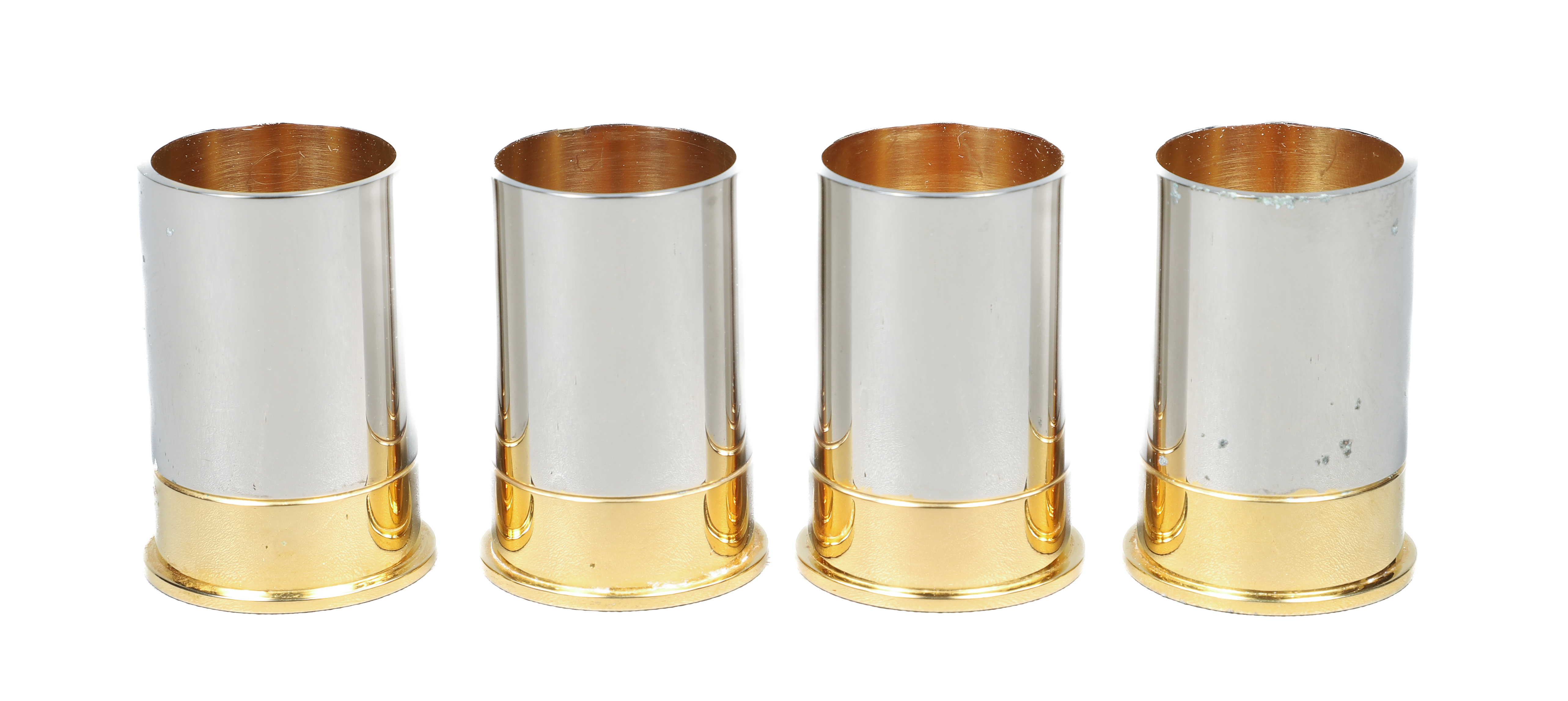  4 Hermes bullet casing shot glasses  2e1cfc