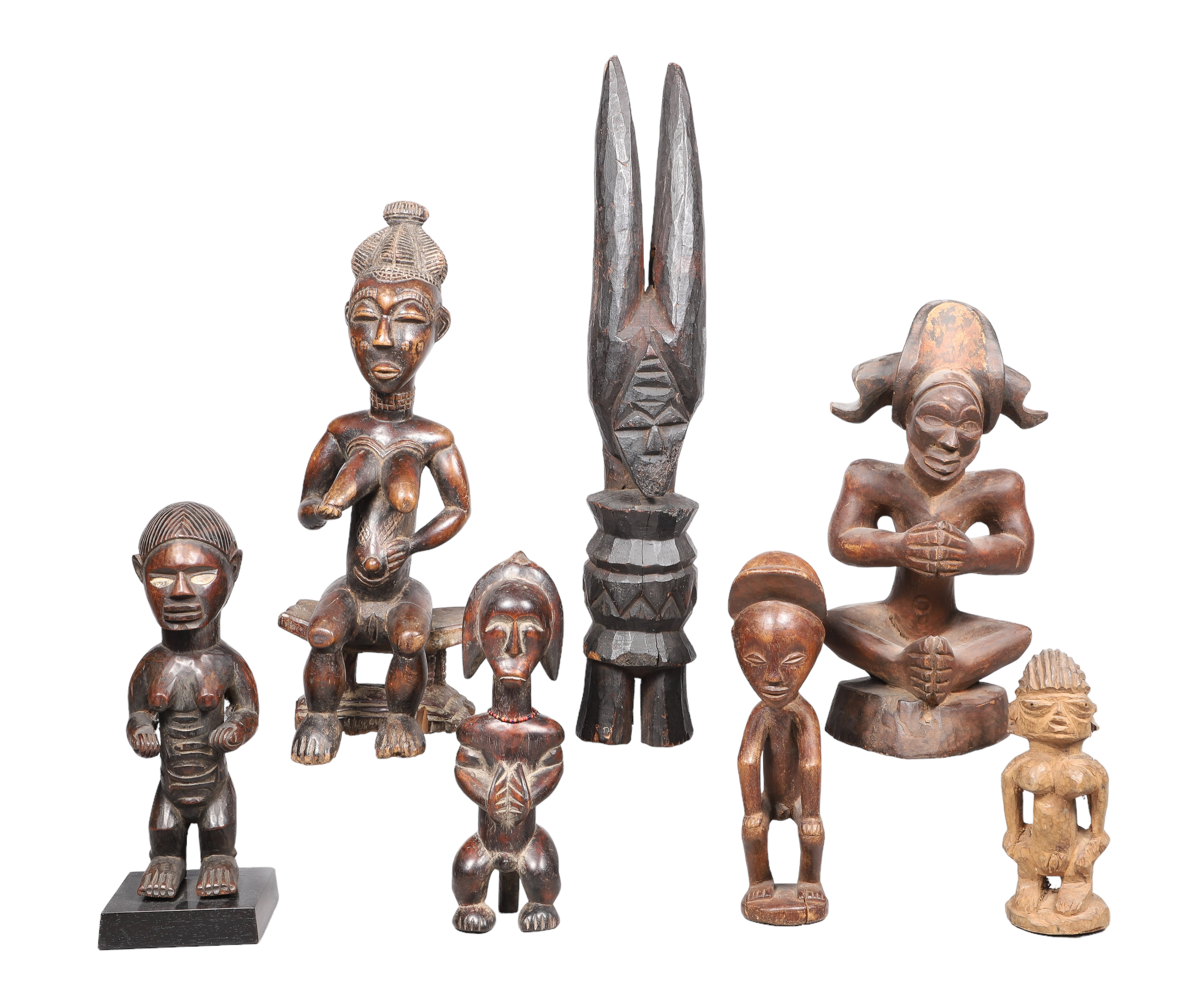  7 Ethnic wood carvings to include 2e1d20