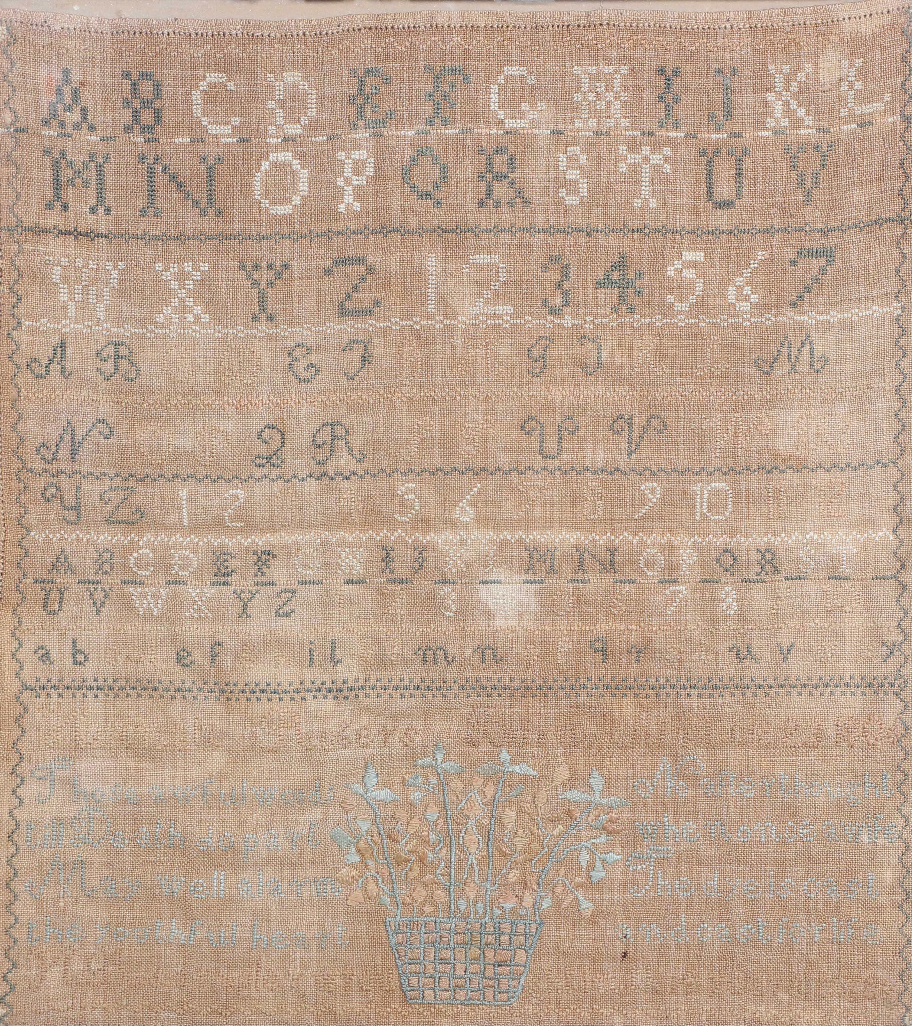 Early 19th C Alphanumeric Needlework