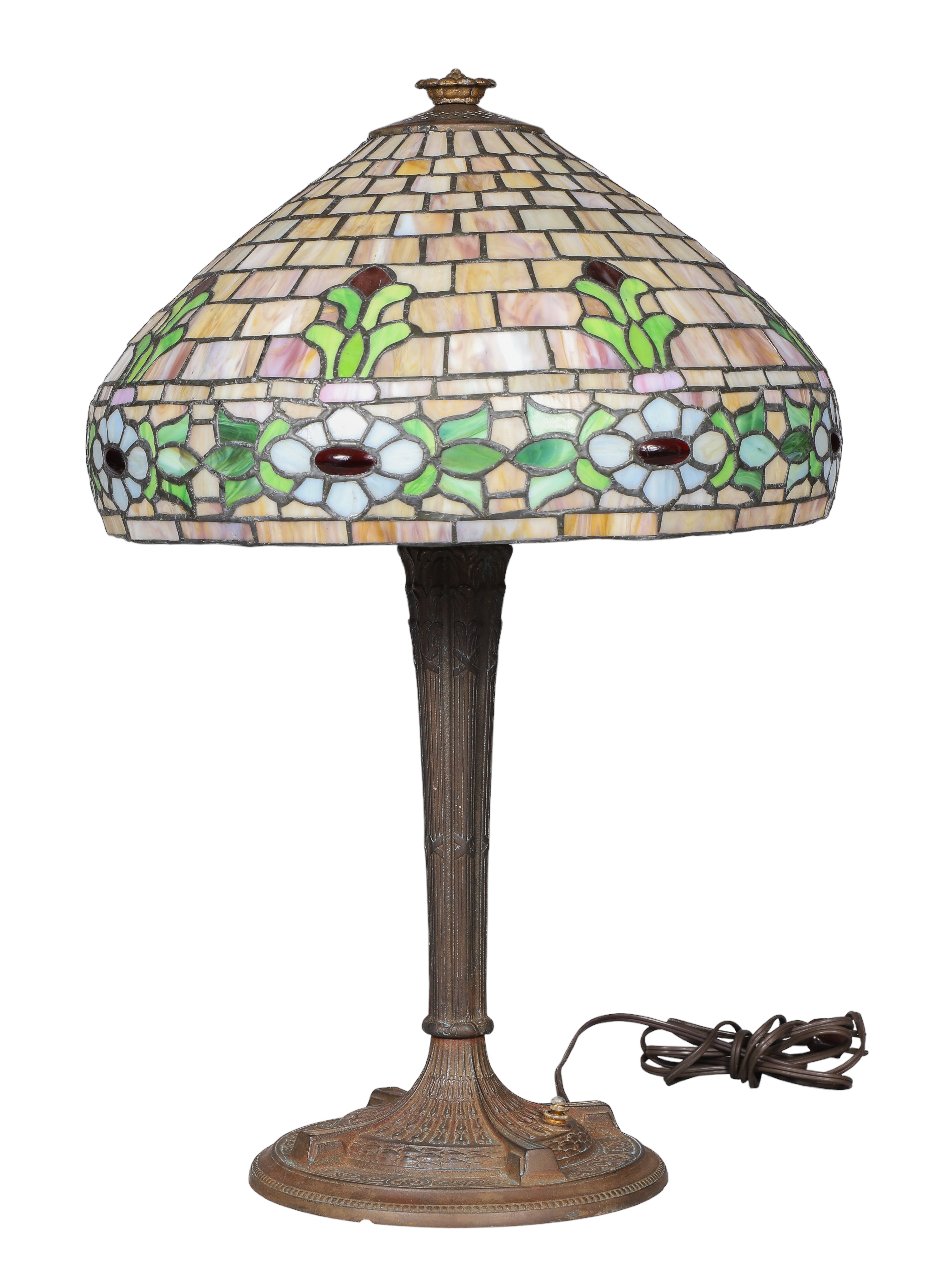 Art Deco leaded glass table lamp  2e1d39