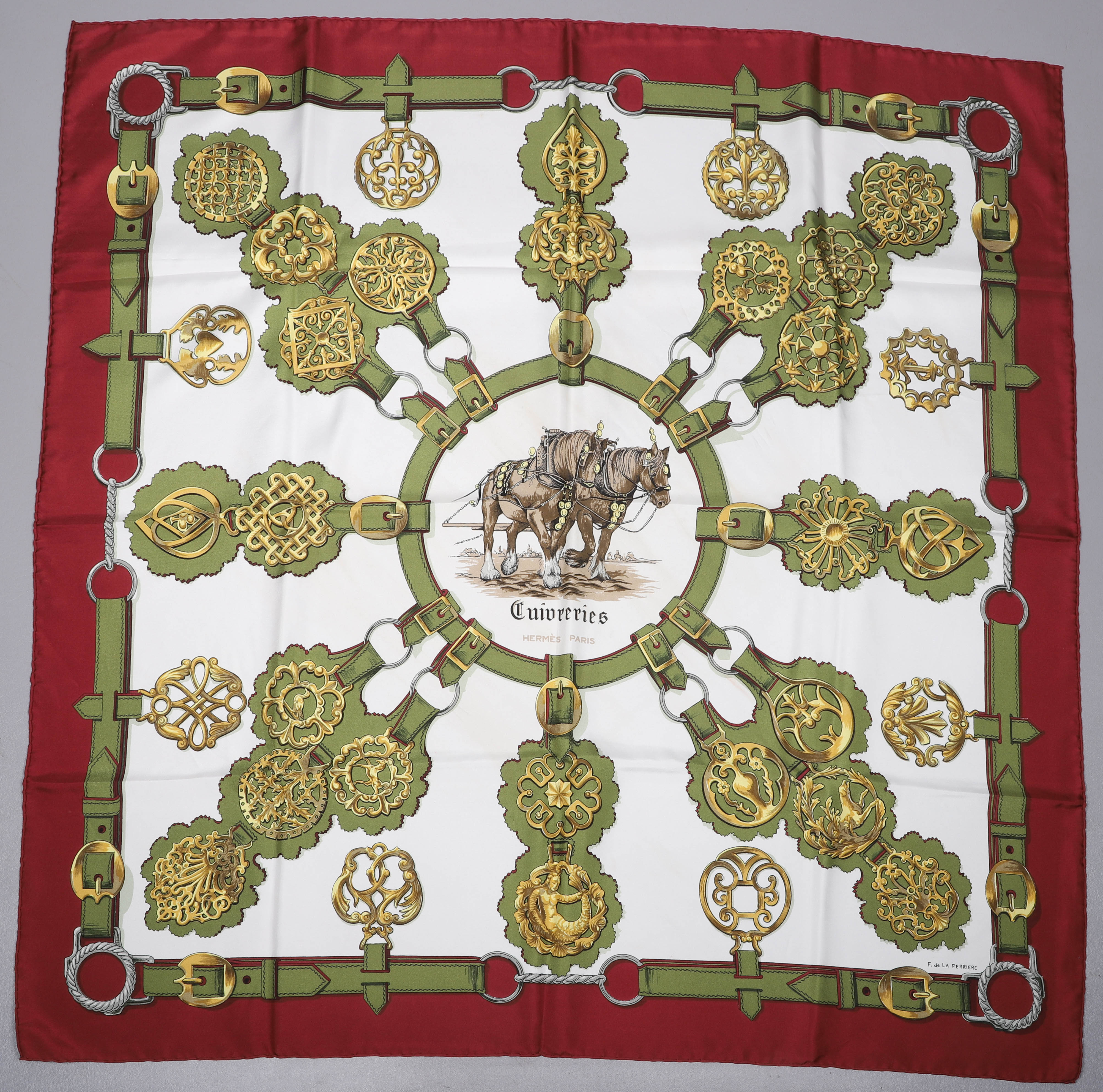 Hermes Scarf Cuivreries designed by