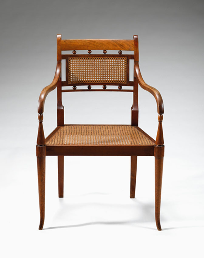 Scottish mahogany open armchair 49c91