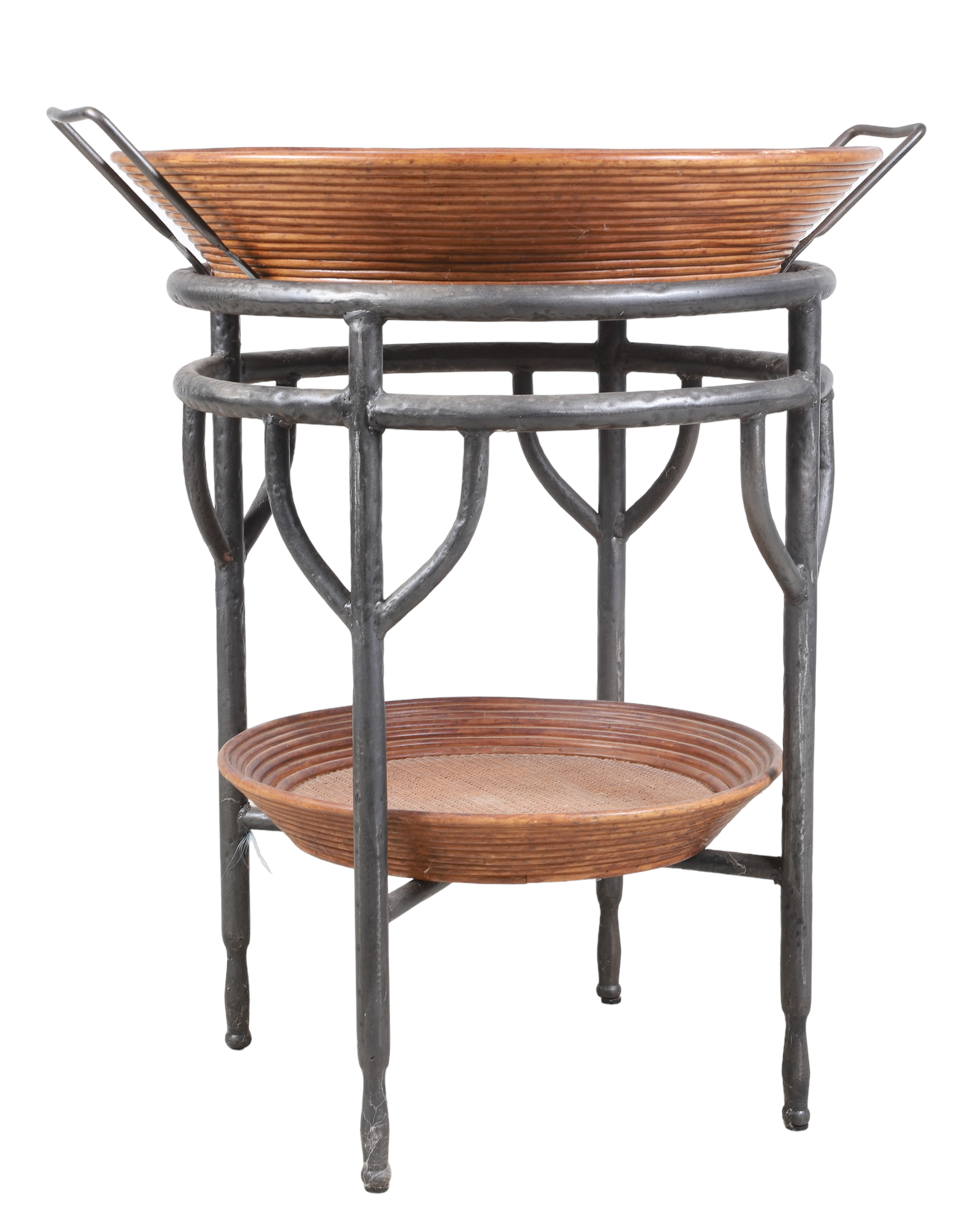 Contemporary hammered metal 2 tier 2e1dba