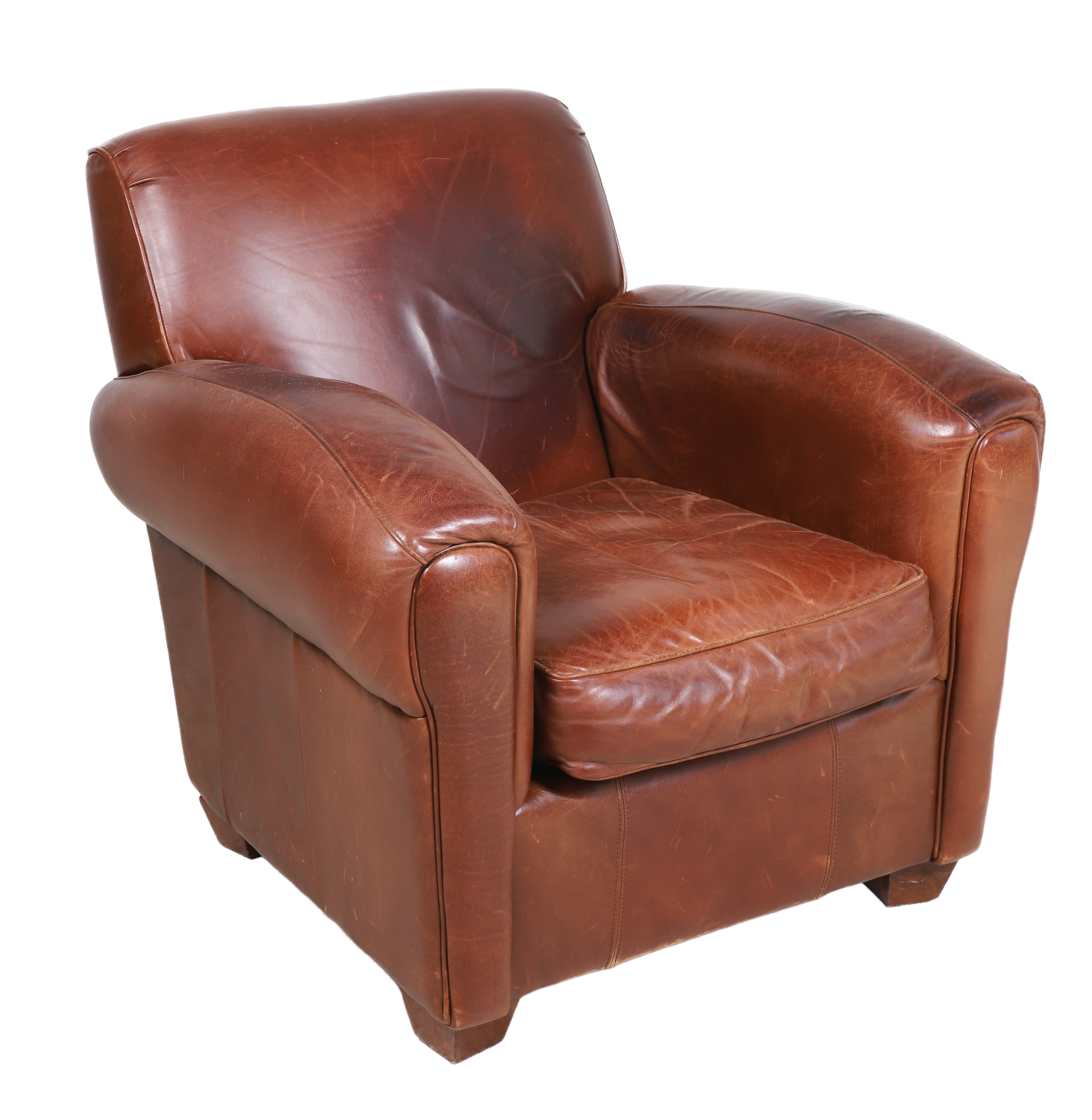 Bauhaus leather lounge chair, brown