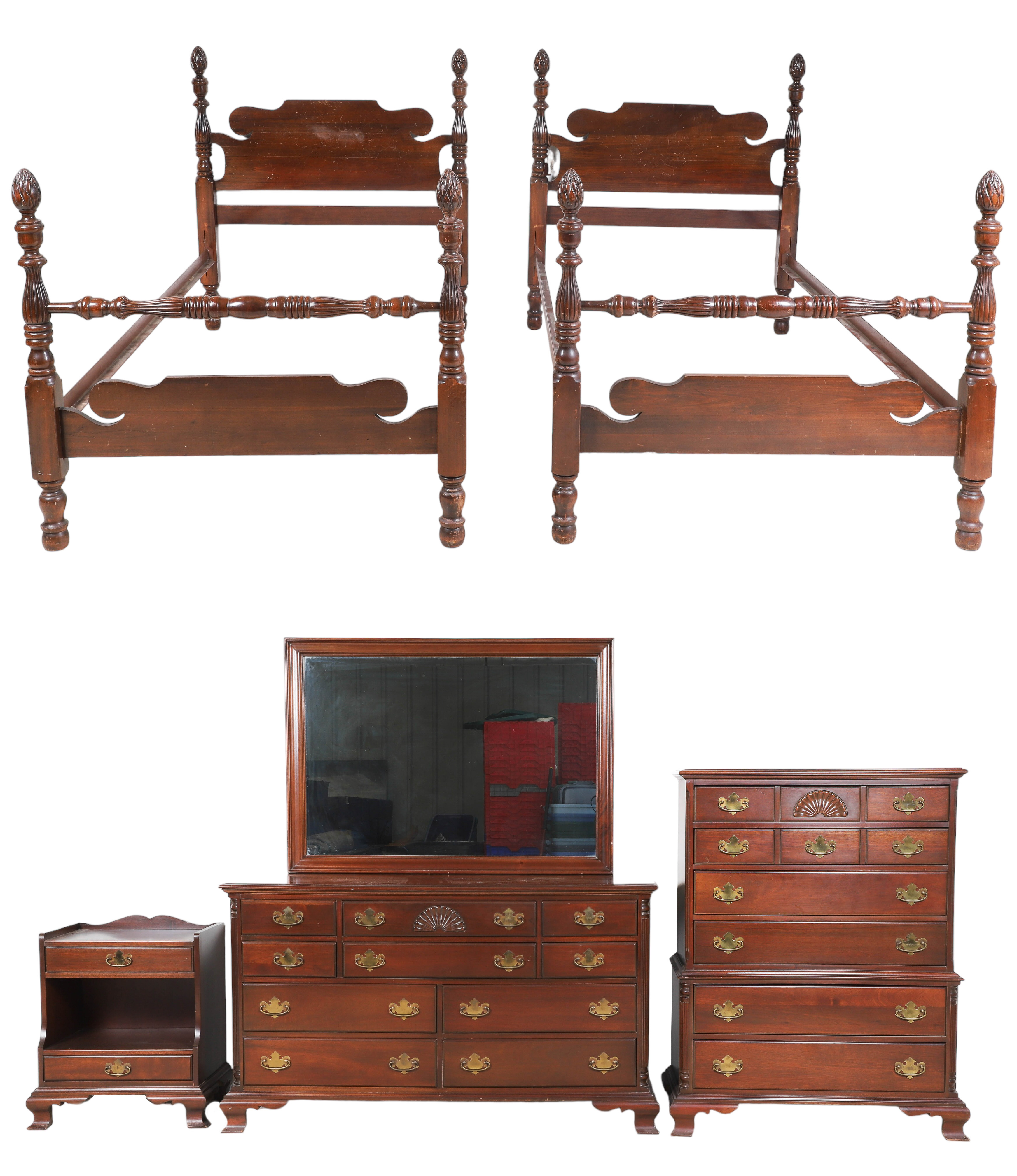 (6) pc Prestige Furniture Co mahogany
