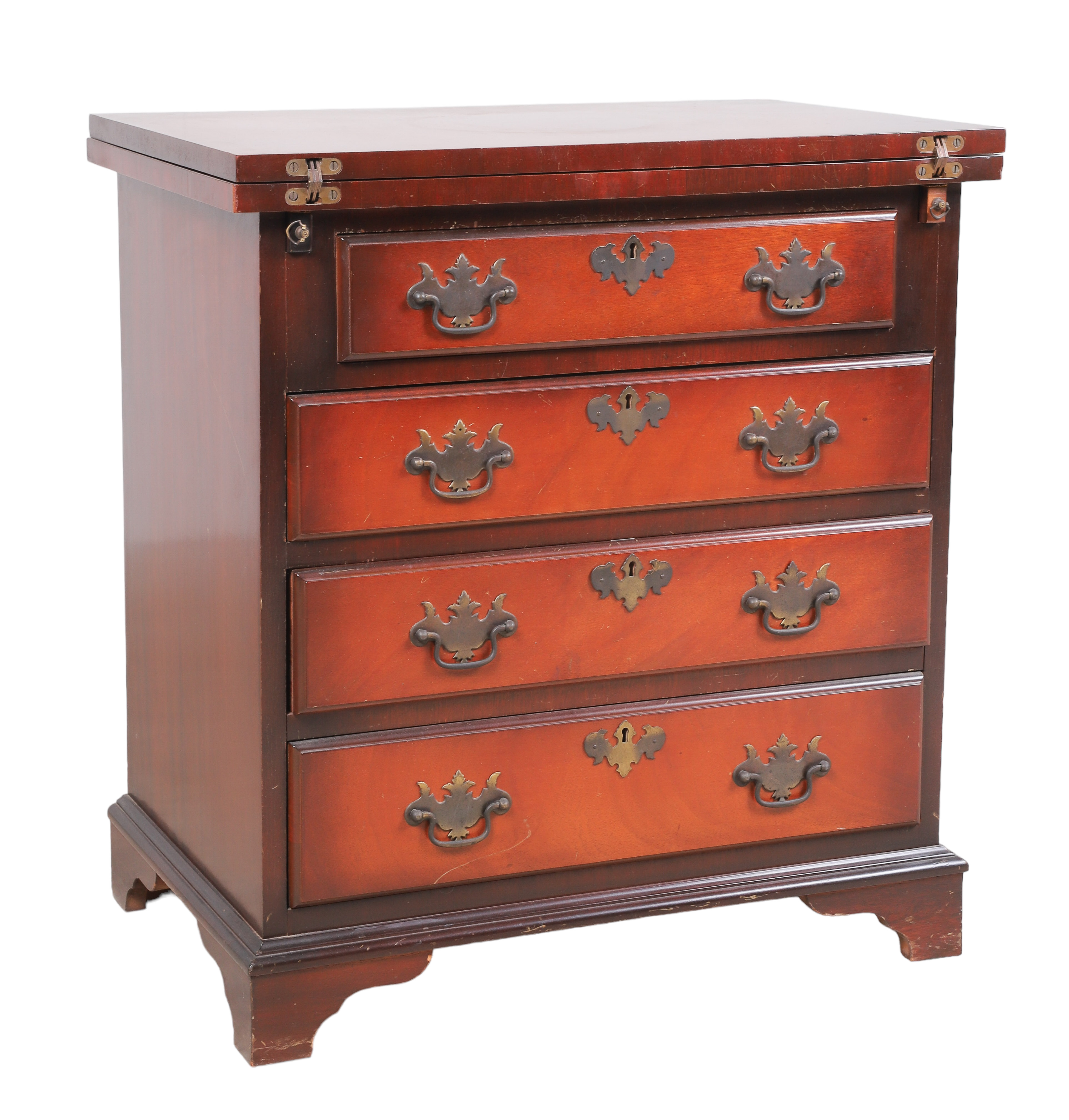 Cherry buffet, flip top over 4 drawers,