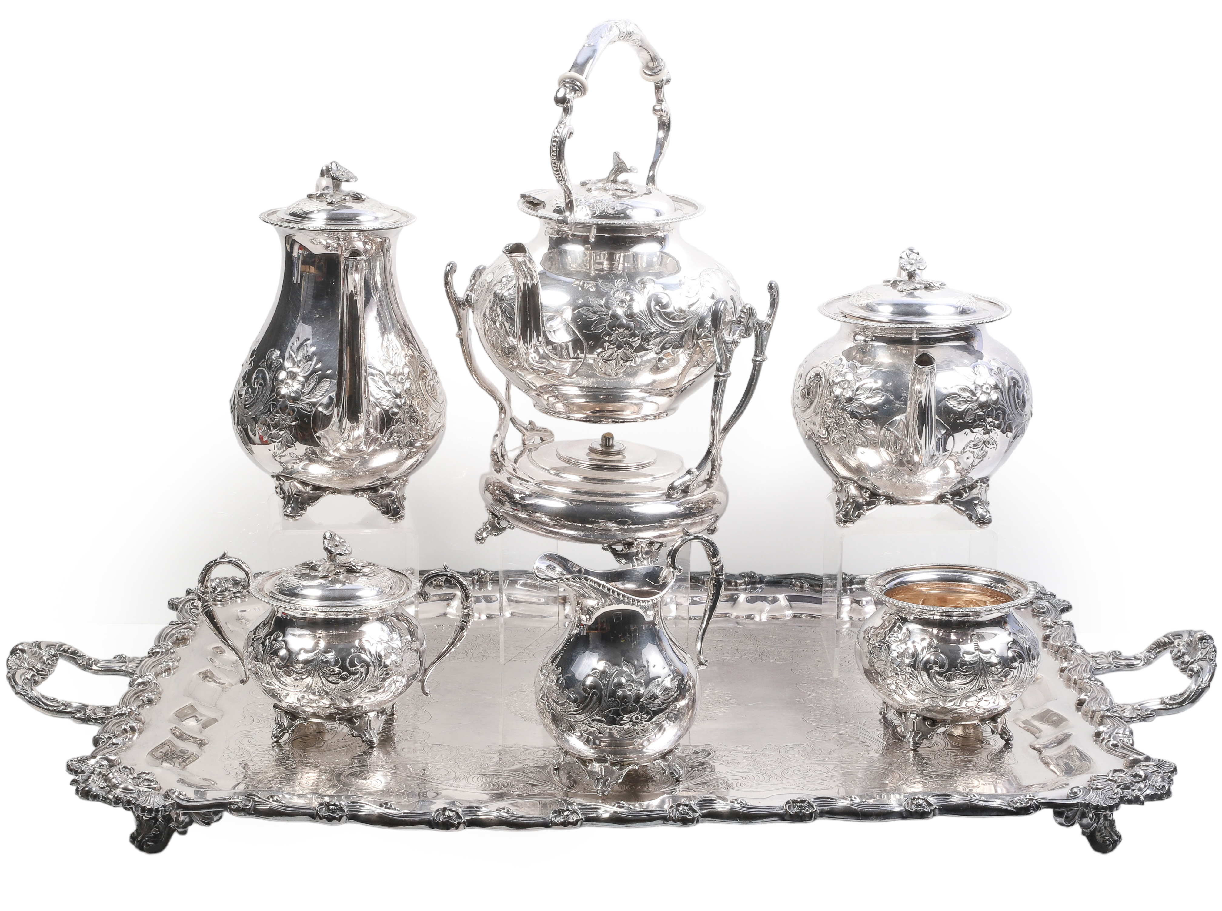 7-Piece John Turton Sheffield tea service