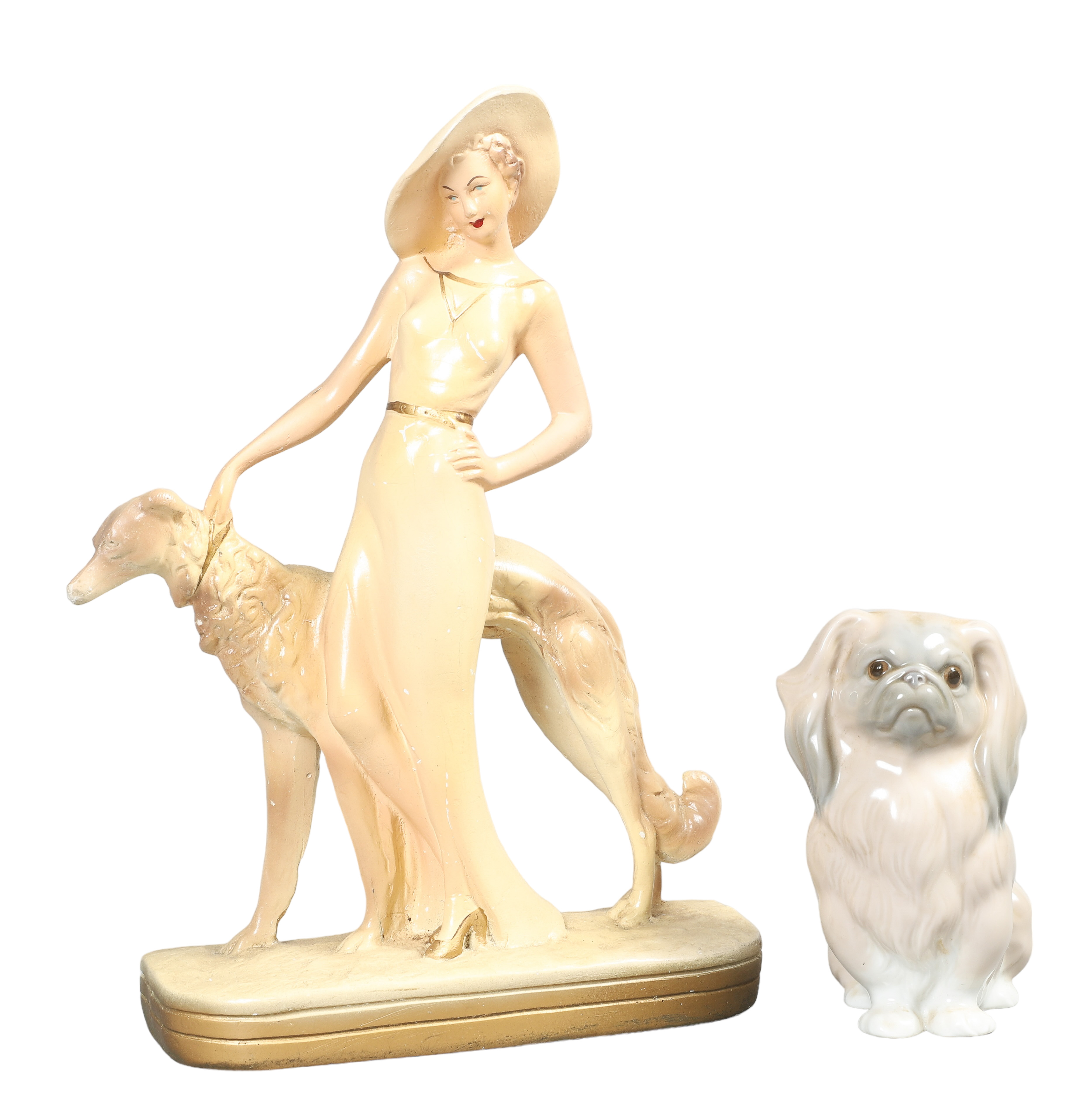  2 Dog figurines c o Lladro porcelain 2e1e48