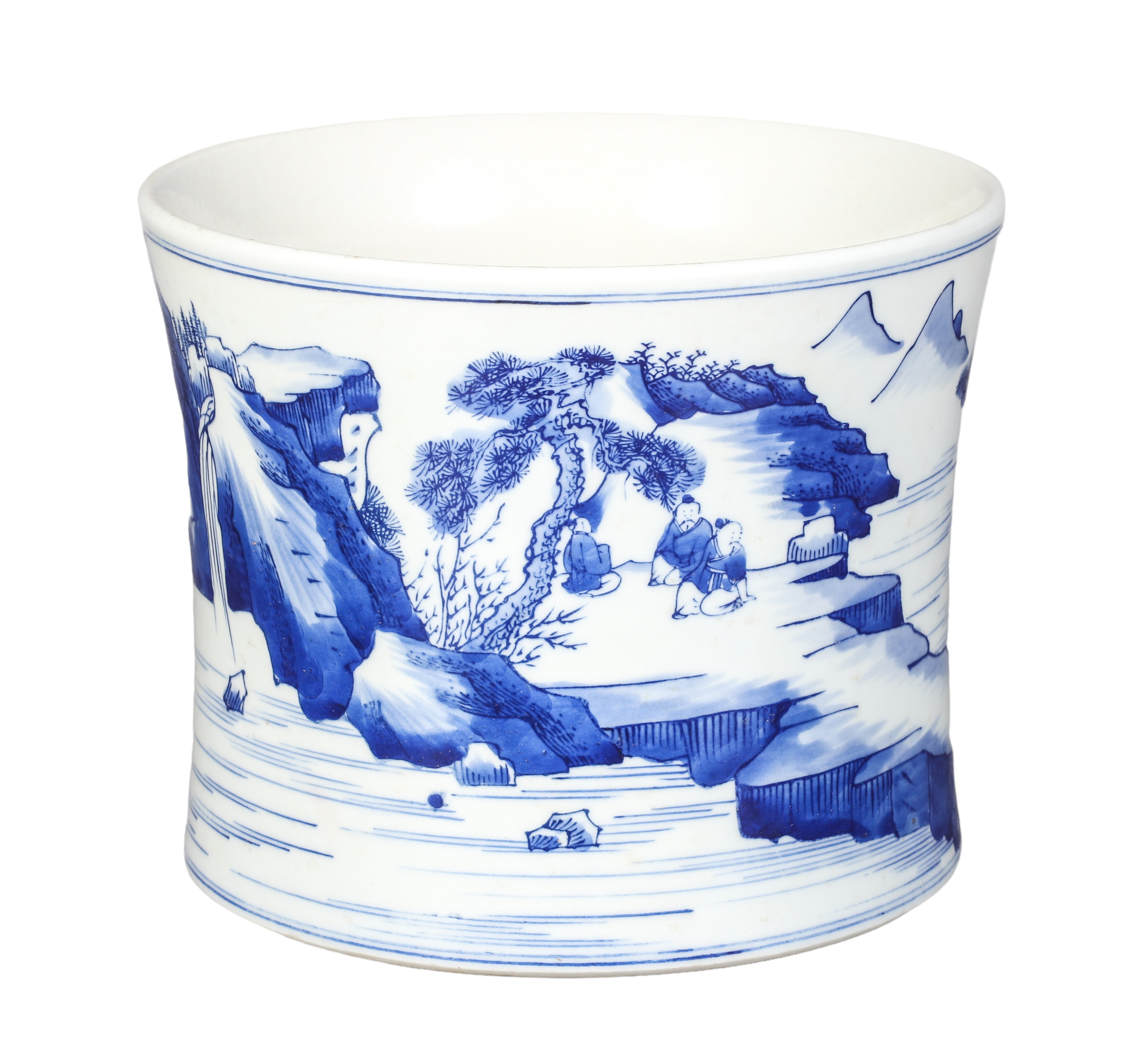 Chinese blue and white brush porcelain