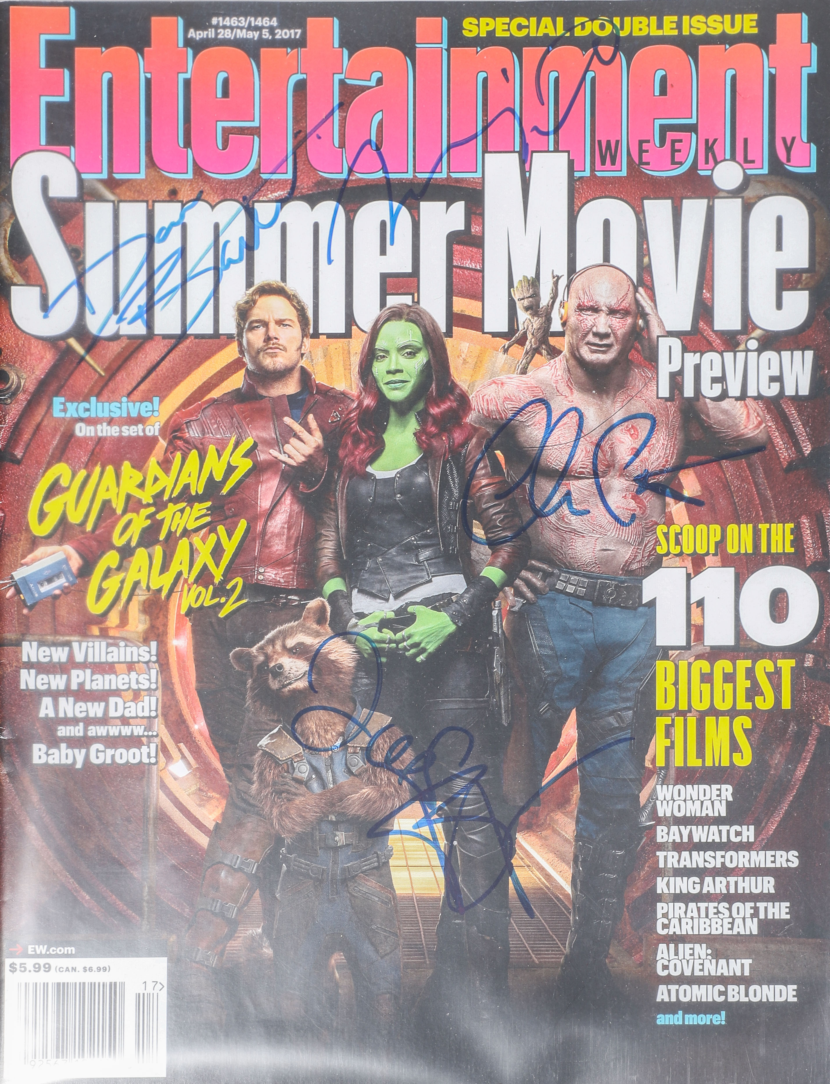 Cast signed Guardians of the Galaxy  2e1f5c