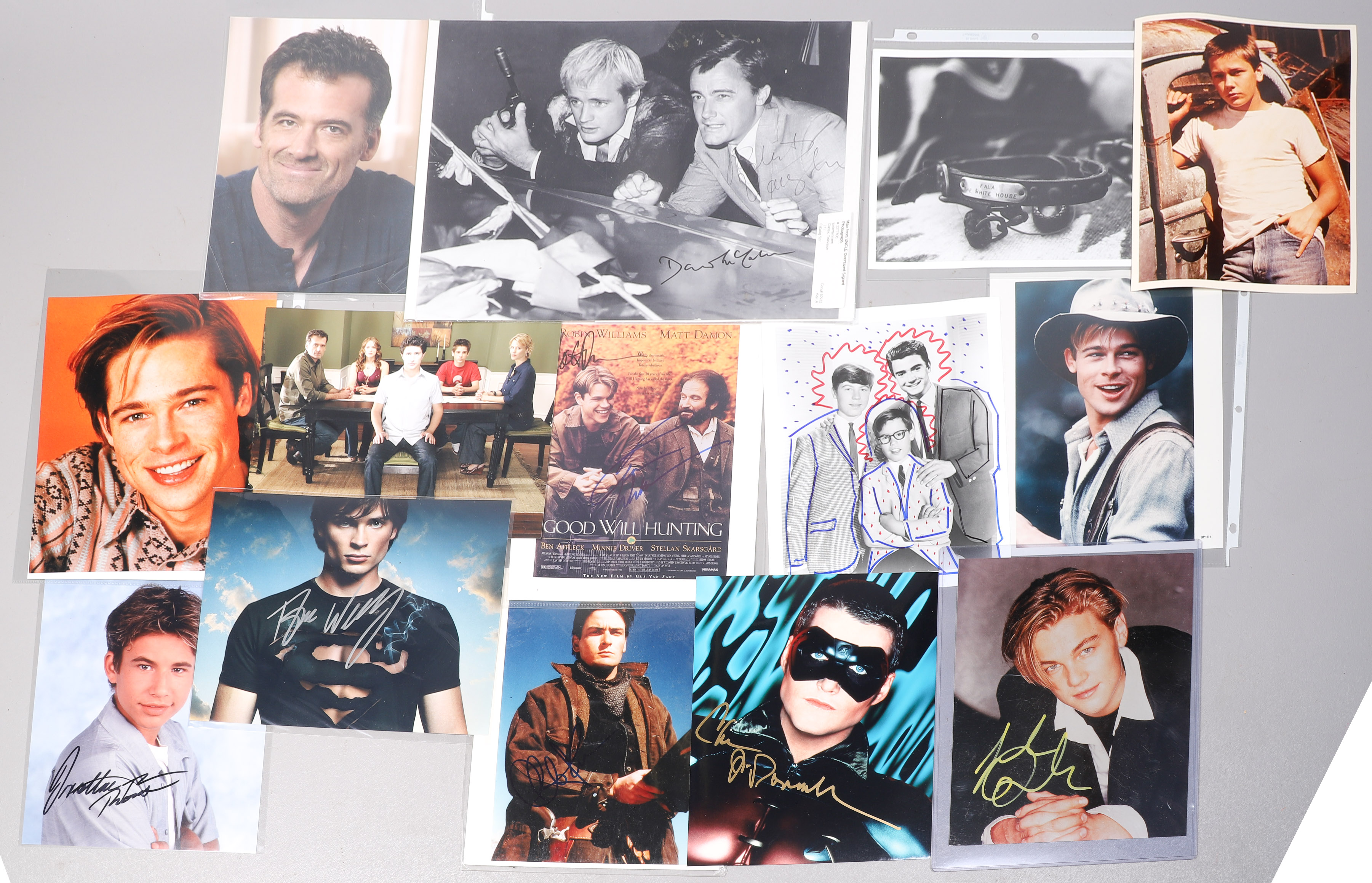 (16) Celebrity photos, c/o (7) signed,