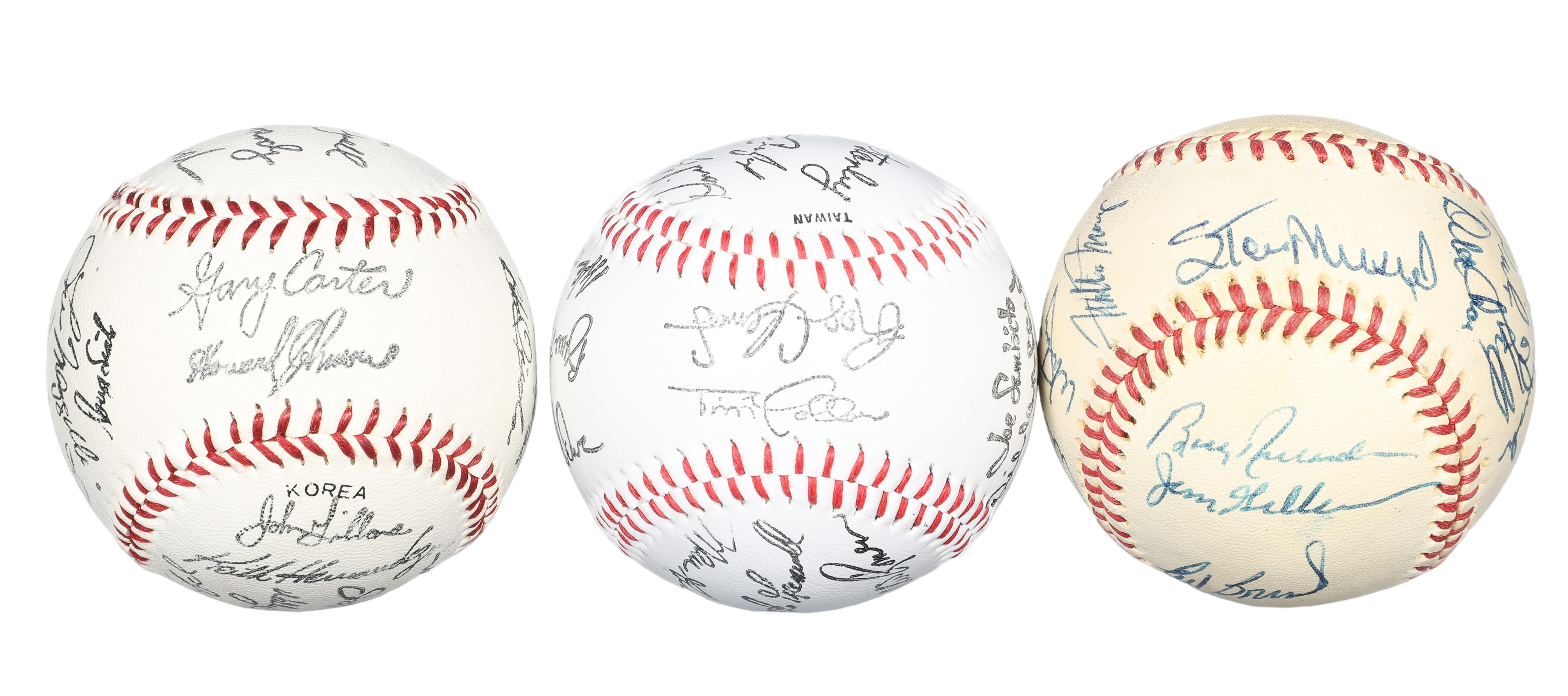 (3) Baseballs, (1) Signed with