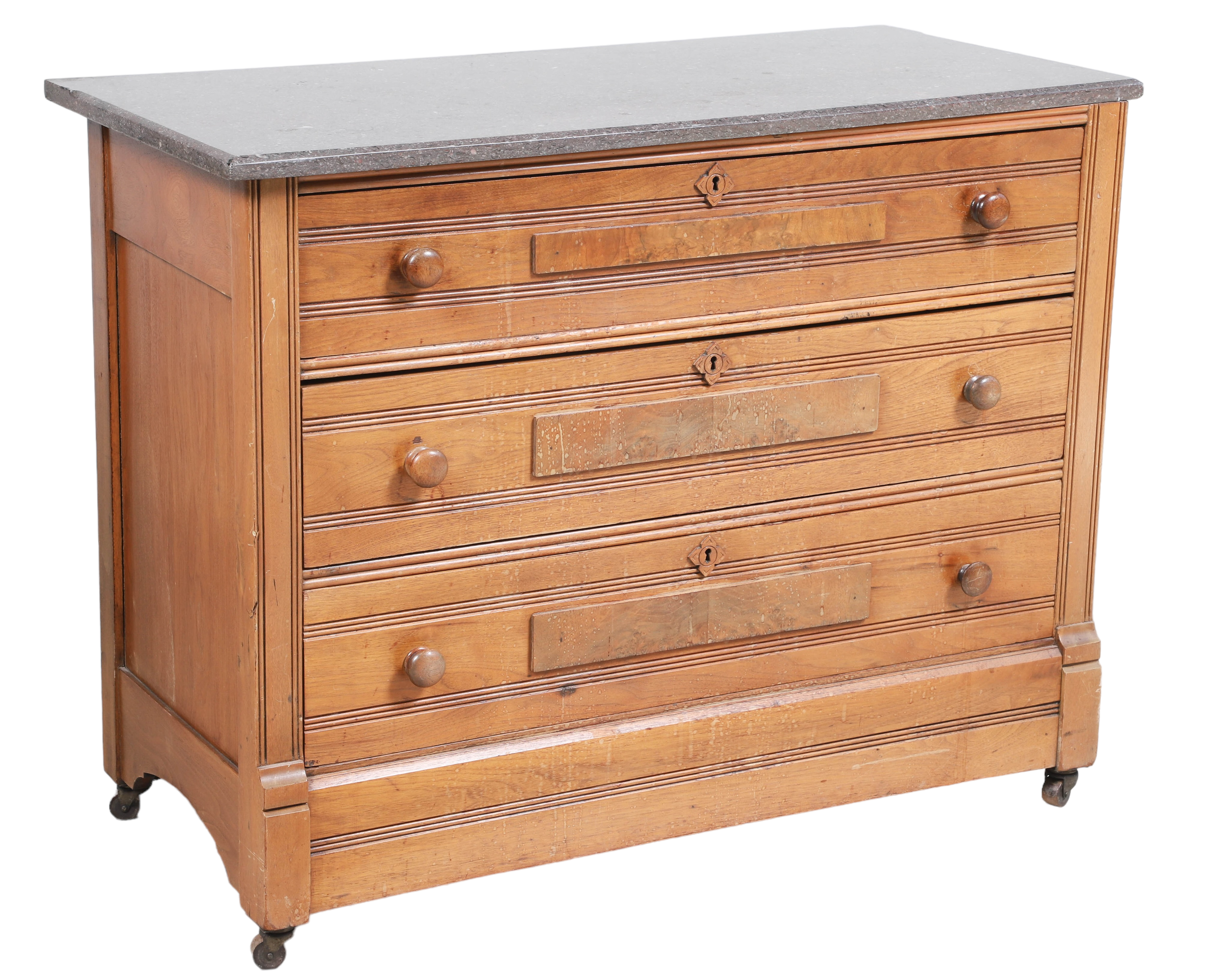 Victorian style marbletop chest of drawers,