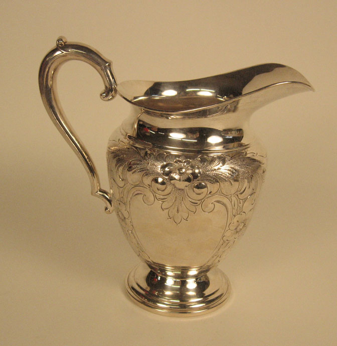 Whiting sterling silver repousse water