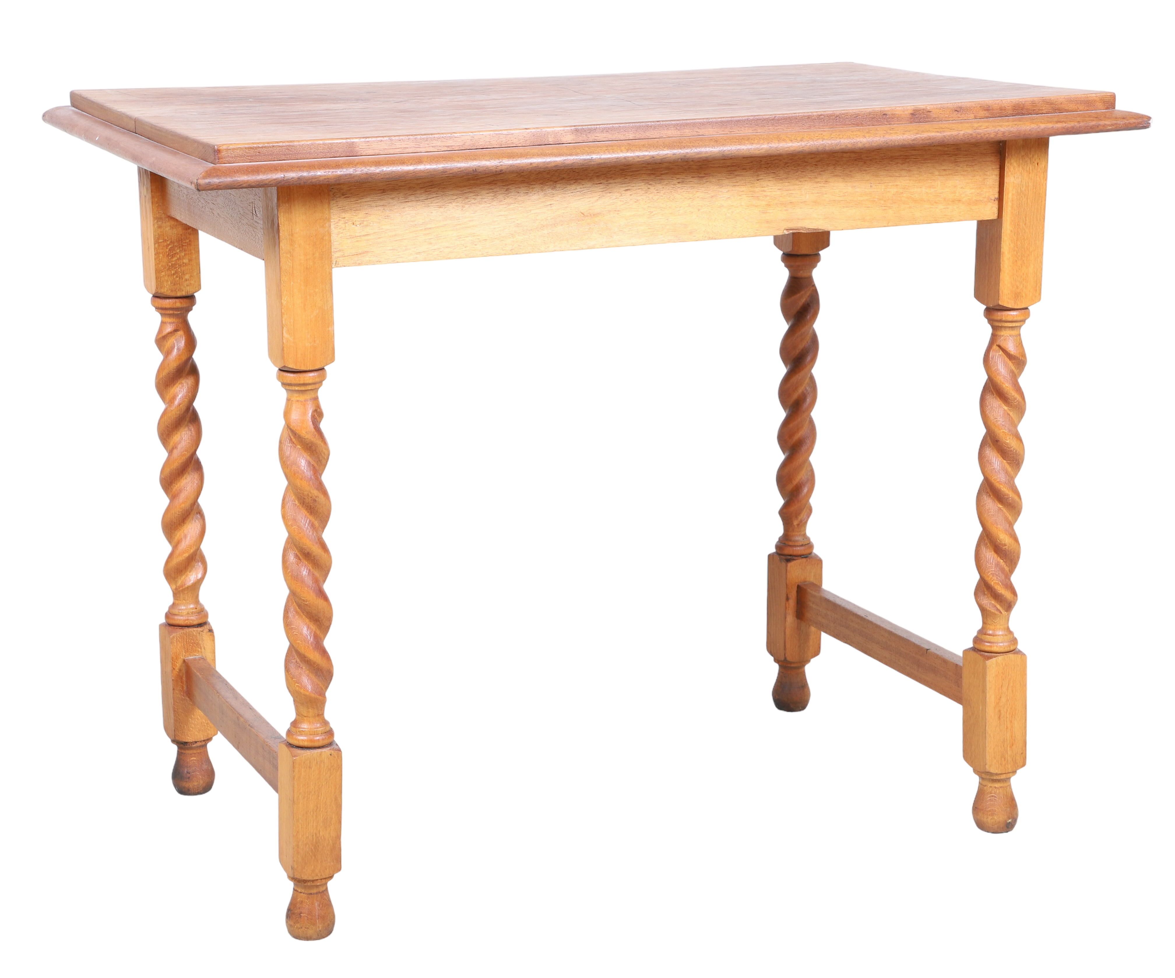 Walnut Barley twist console table,