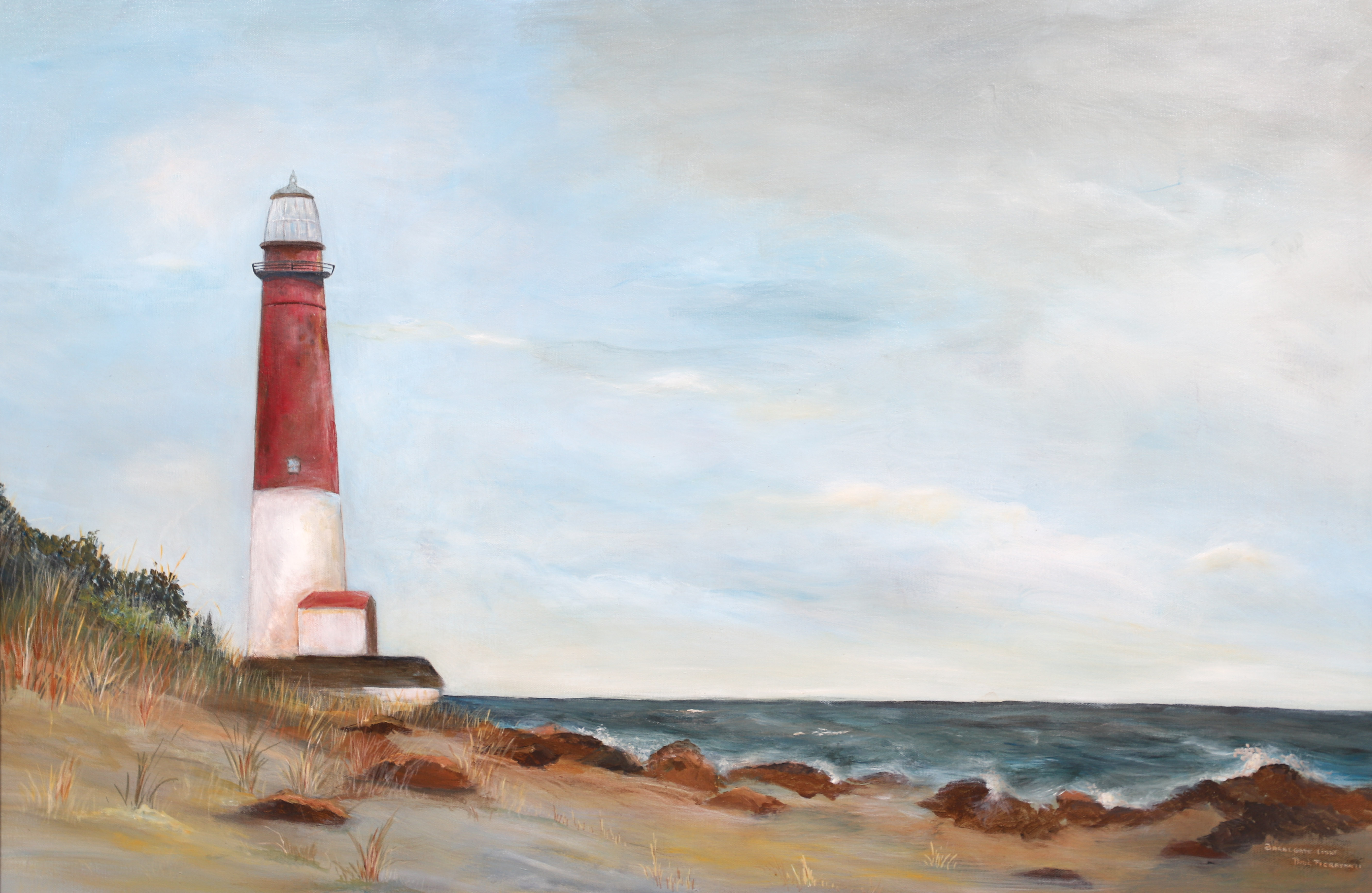 Painting of Barnegat Lighthouse,