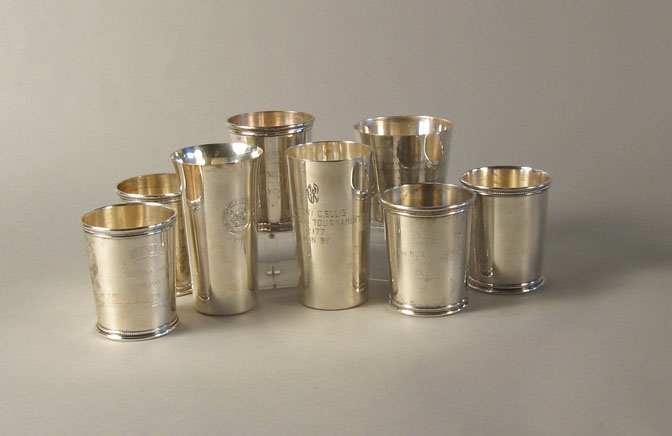 Set of five American sterling silver