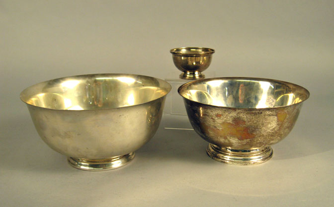 Group of three American sterling