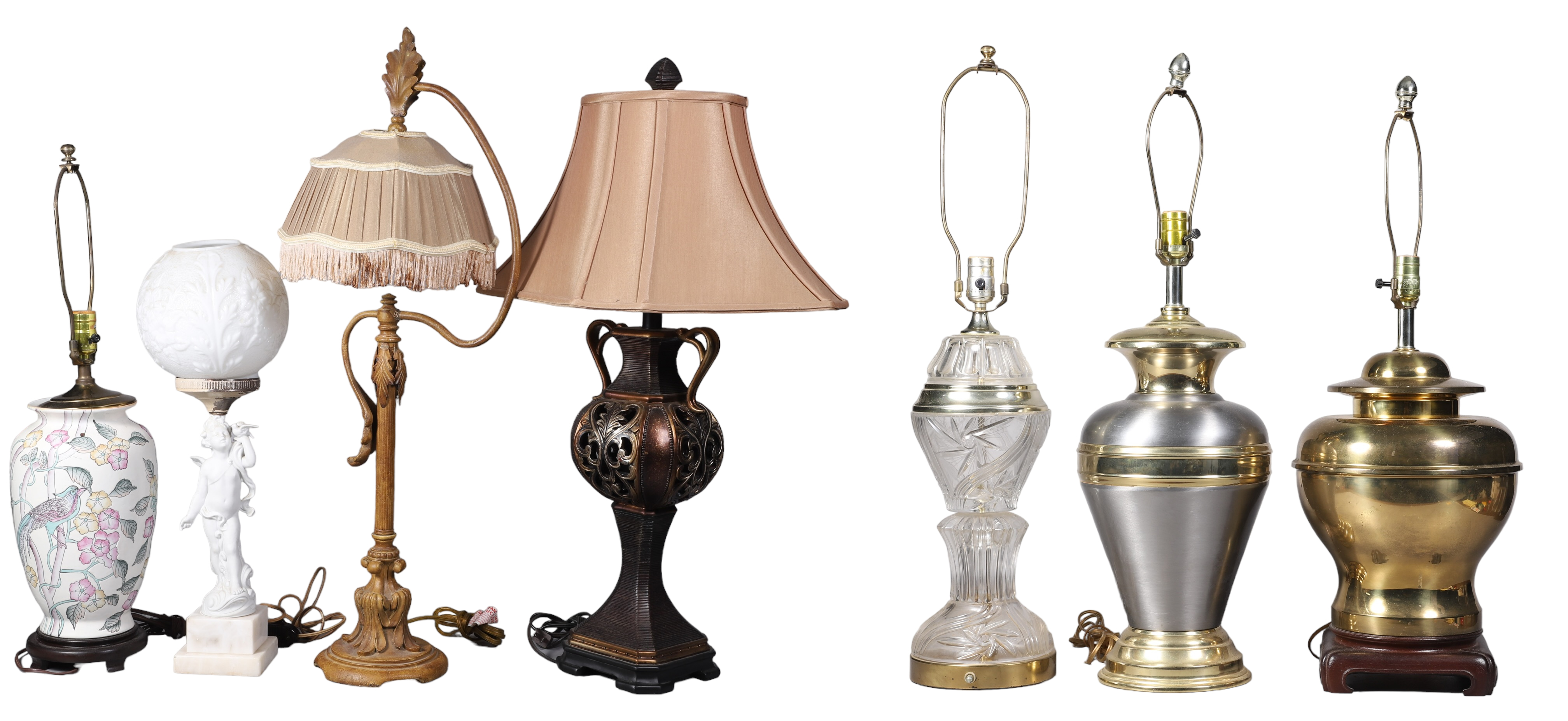 (7) Assorted table lamps