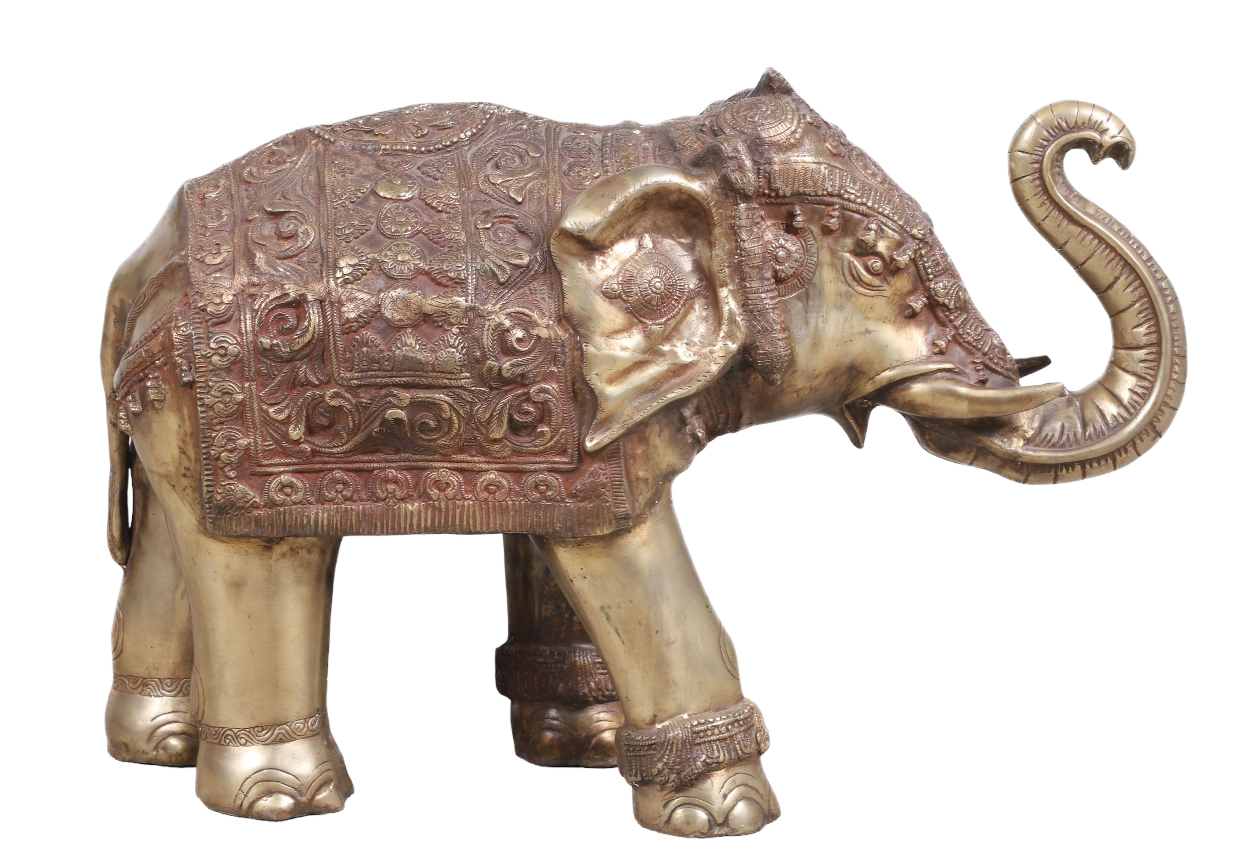 Large gilt bronze Indian elephant