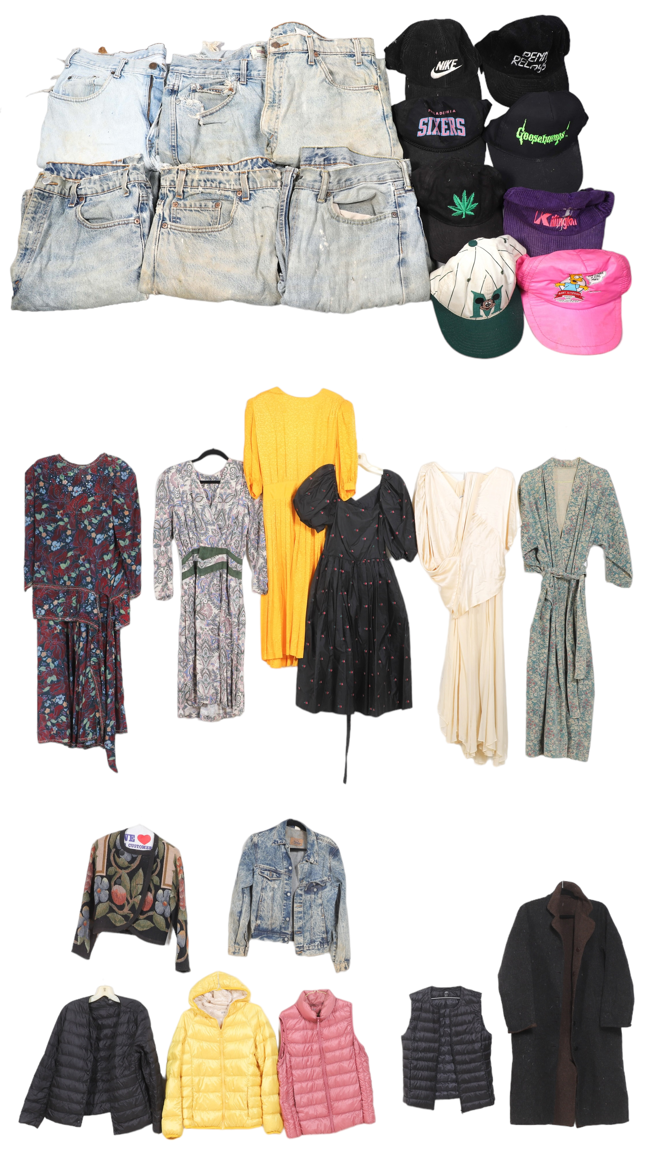 Vintage Denim, Jackets, dresses