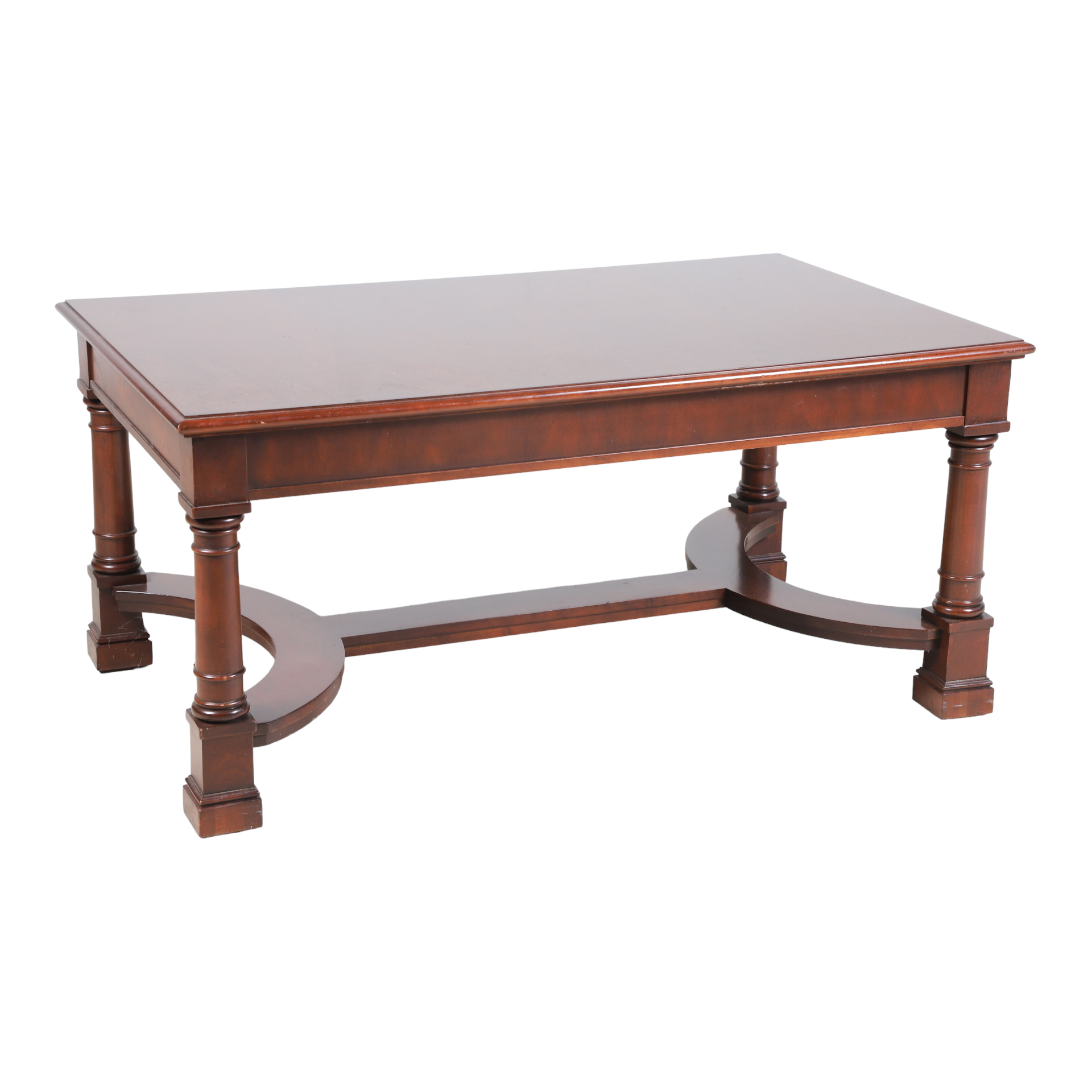 Contemporary mahogany coffee table,