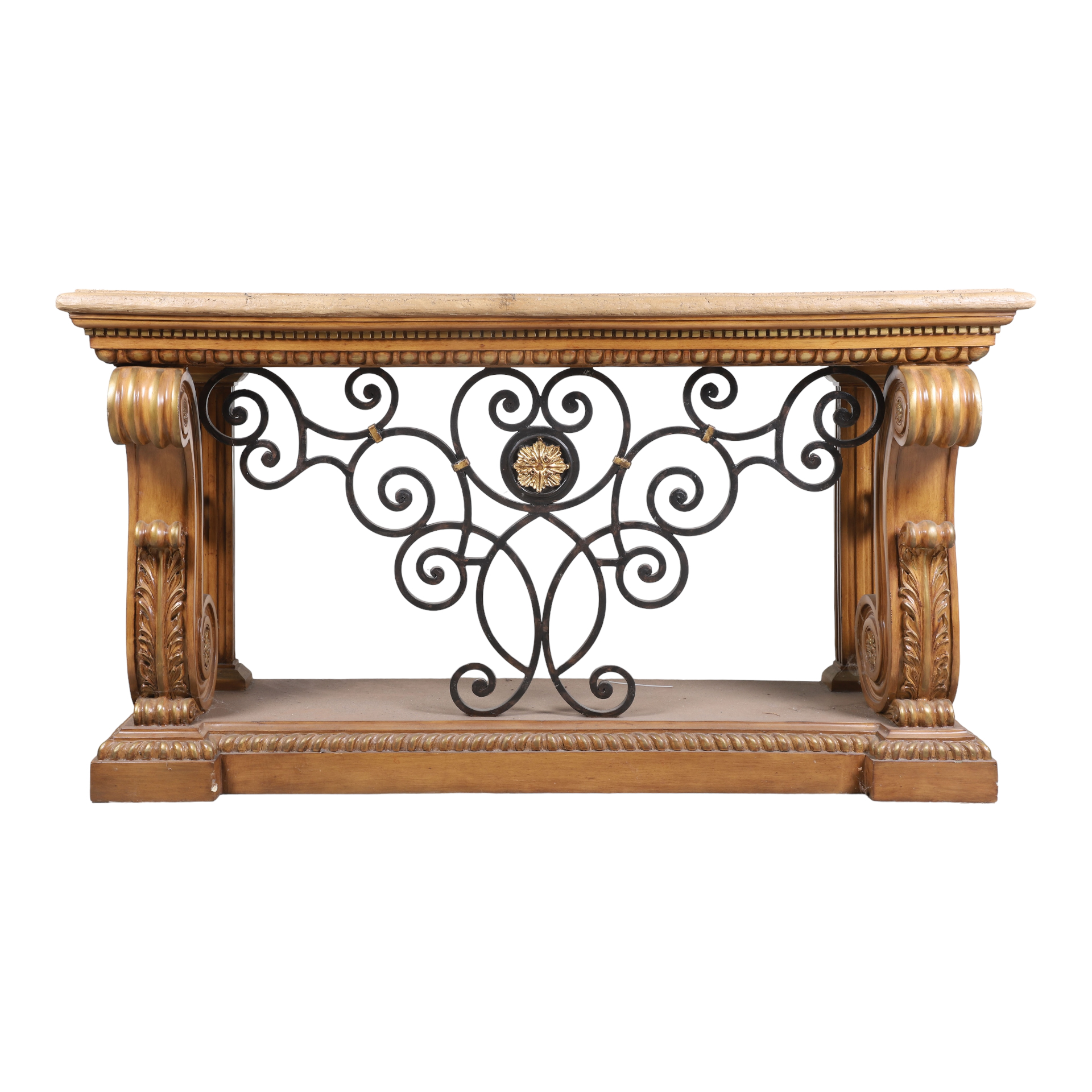 Contemporary iron console table,