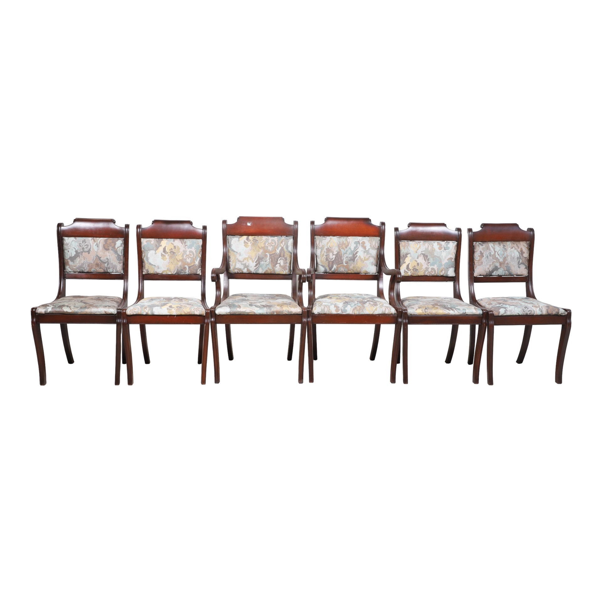 (6) Regency style mahogany dining