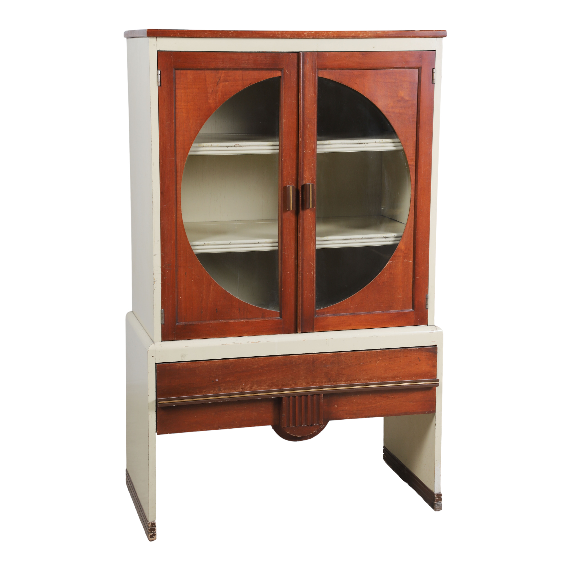 Deco style 2-door cabinet, cream