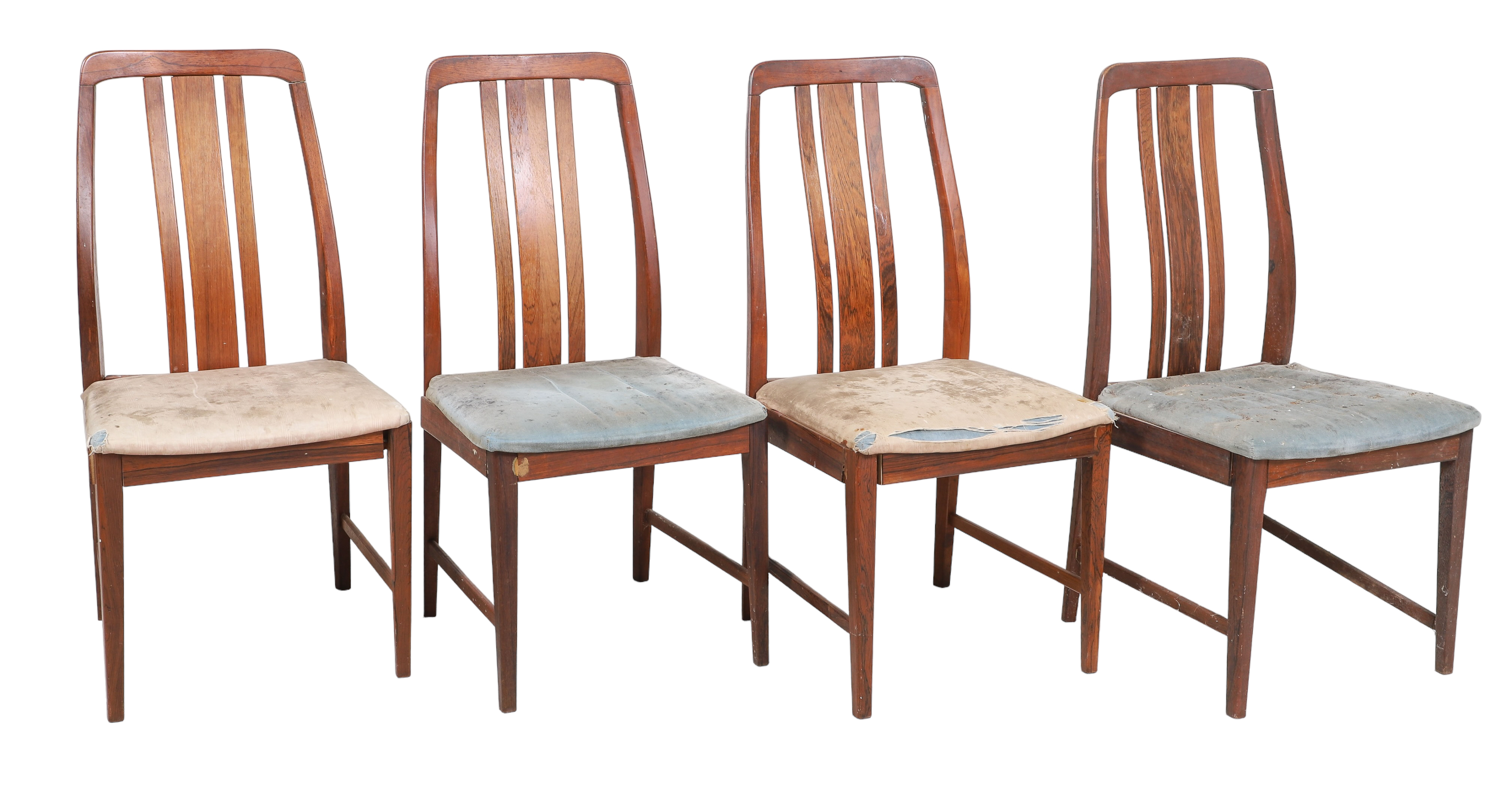 (4) Danish Modern bentwood rosewood