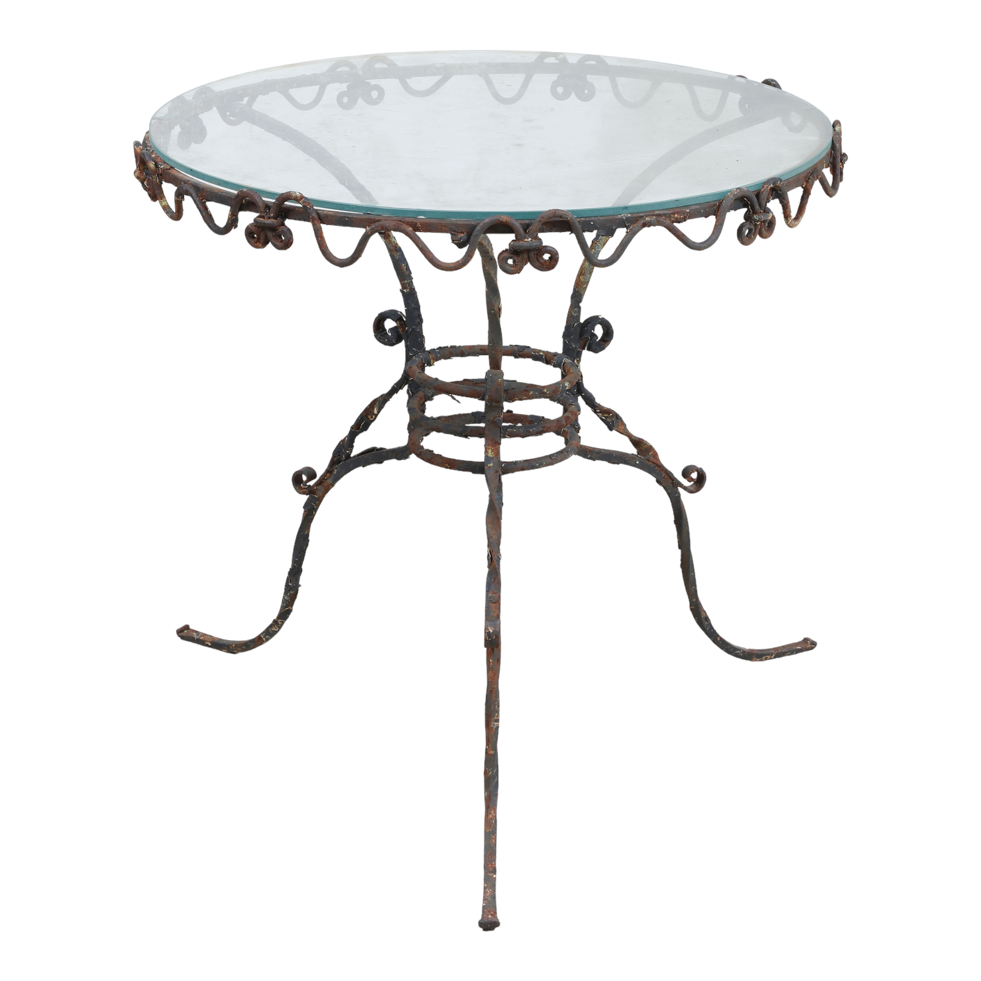 Victorian style glass top metal 2e219d