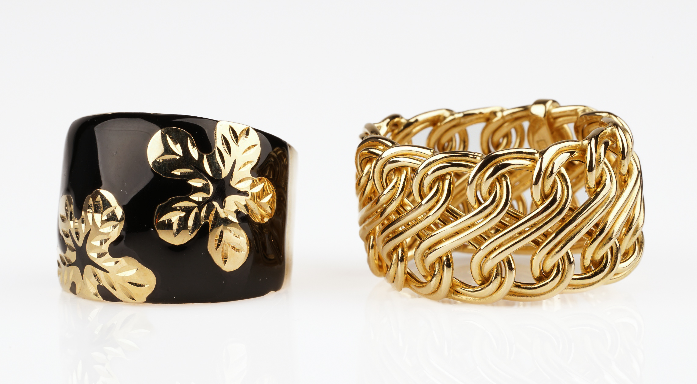 (2) 14K yellow gold rings to include
