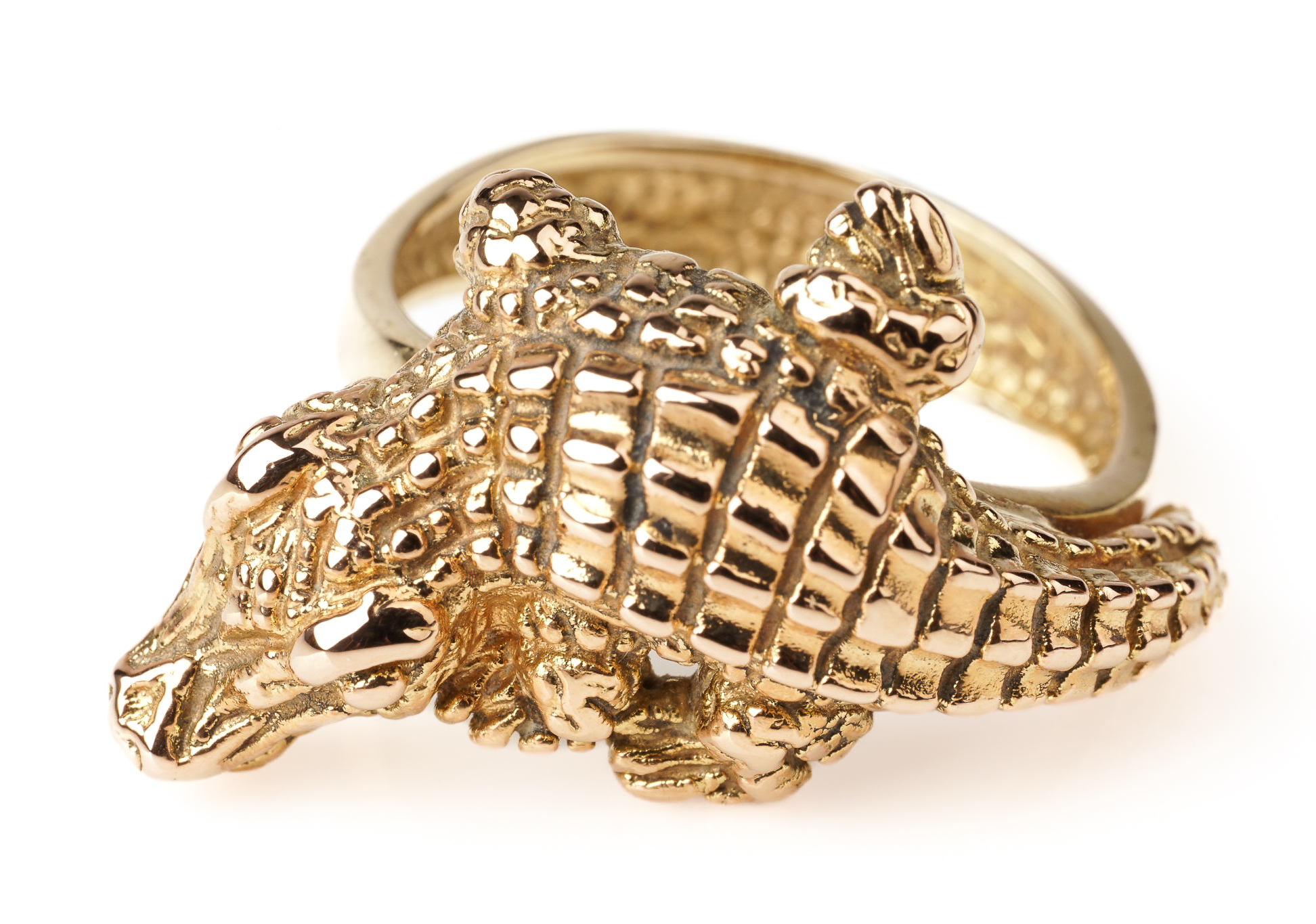 Italian 14K Yellow Gold Alligator Form