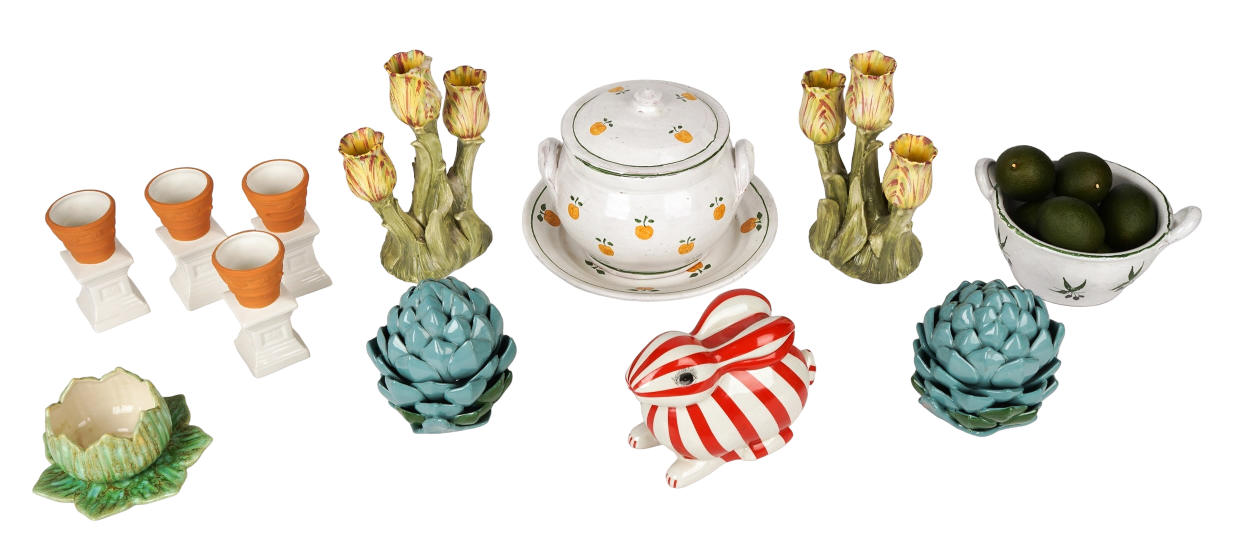 (12) Pottery and porcelain figural jars,
