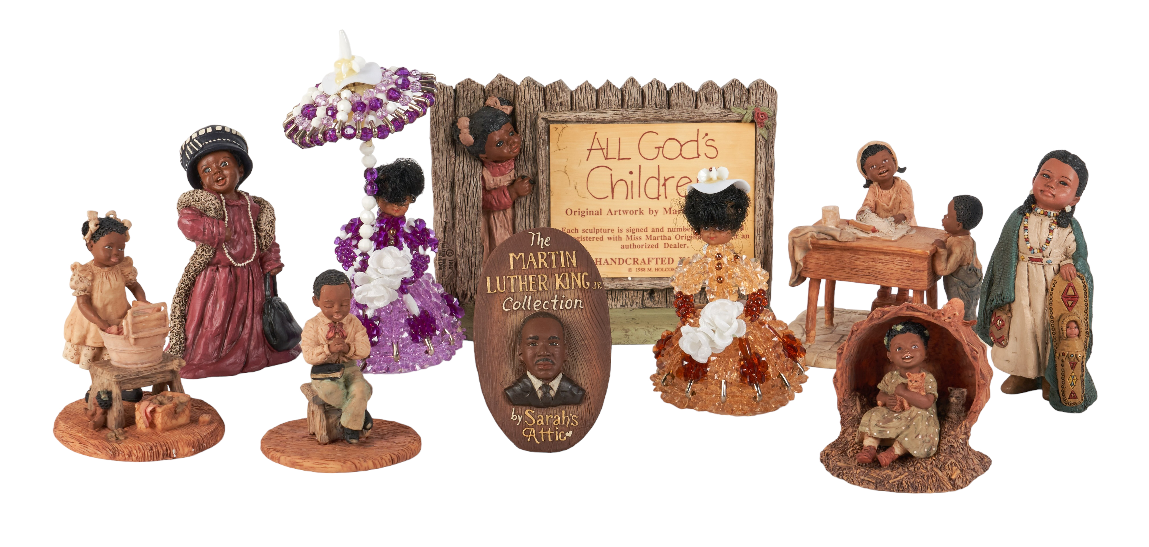 (10) Black American figurines, most