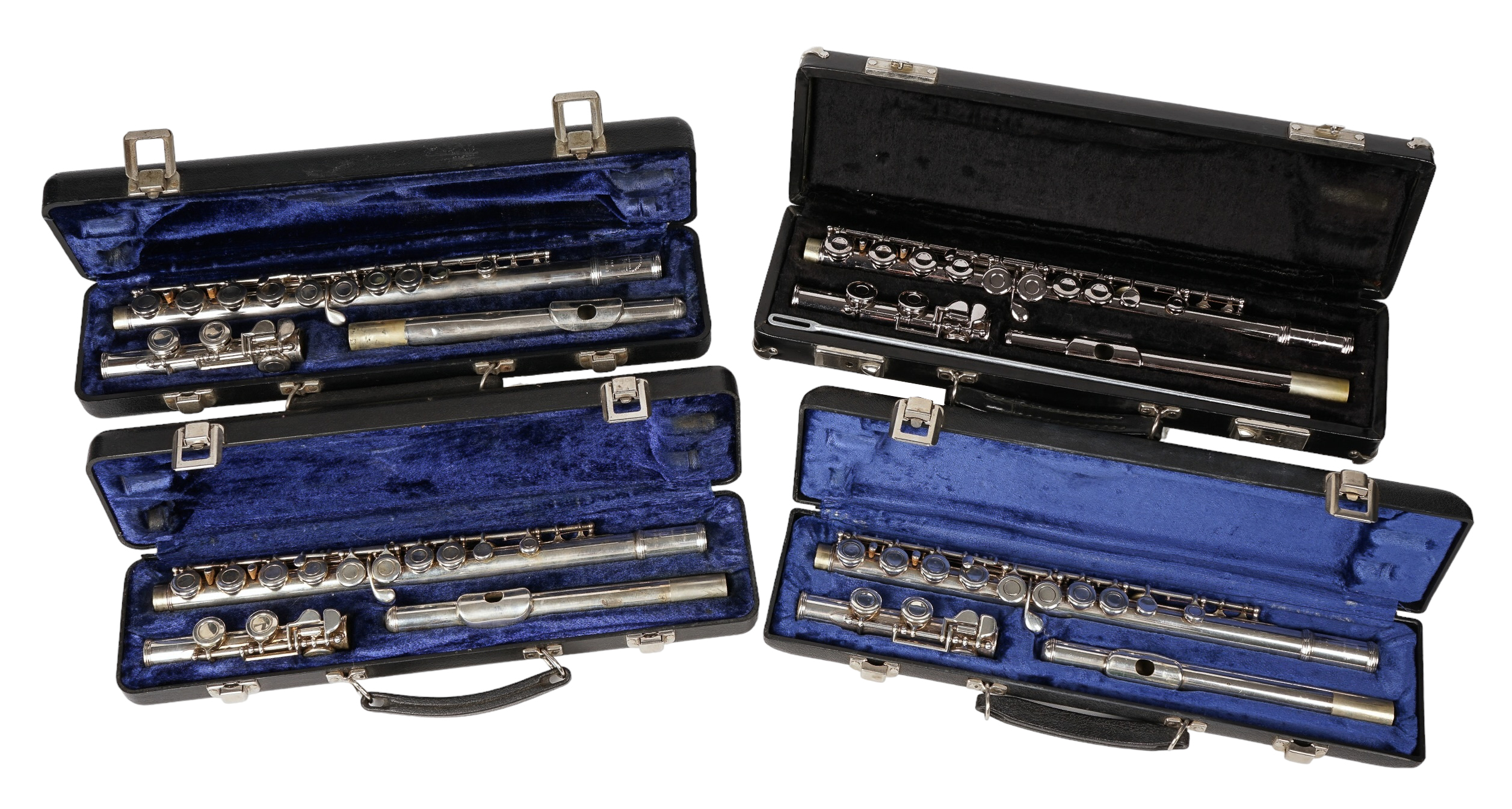 (4) Armstrong 104 flutes, c/o serial