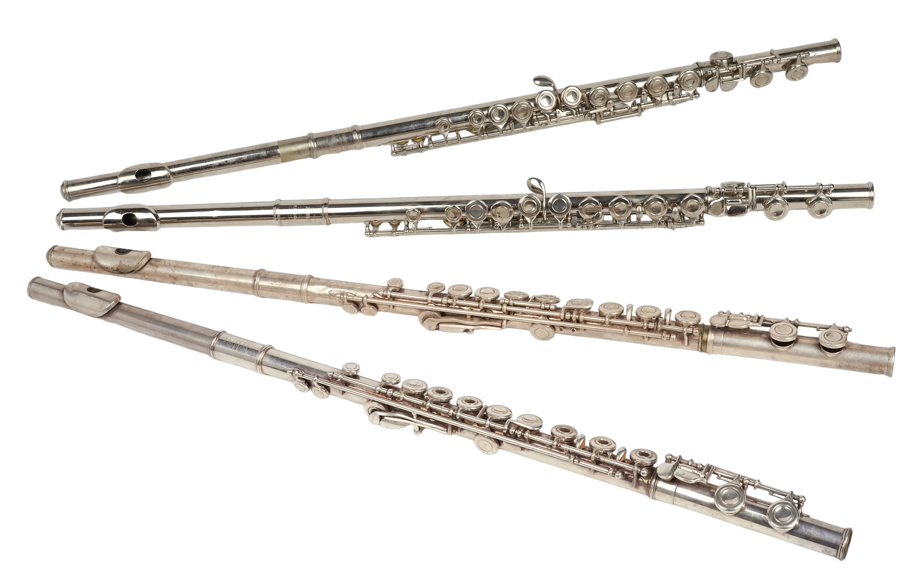 (4) Flutes, c/o Lazarro serial