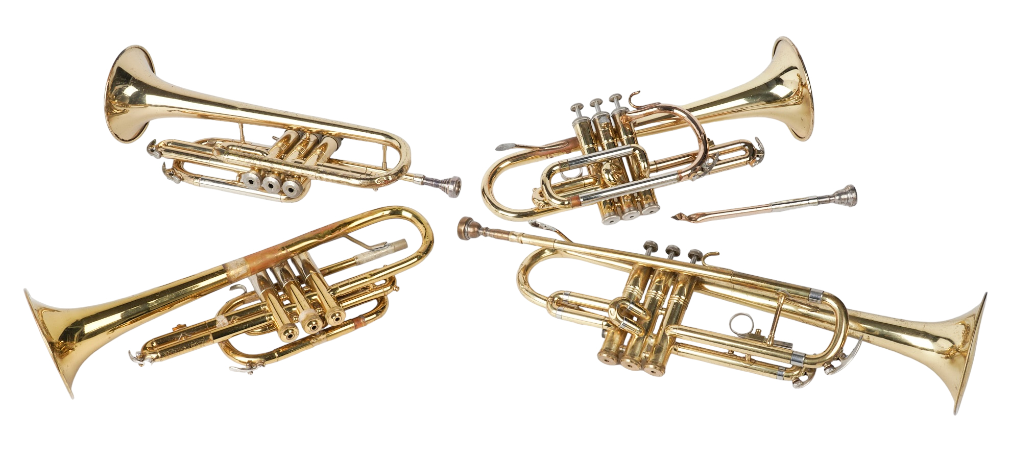  4 Trumpets cornets c o Yamaha 2e22b1